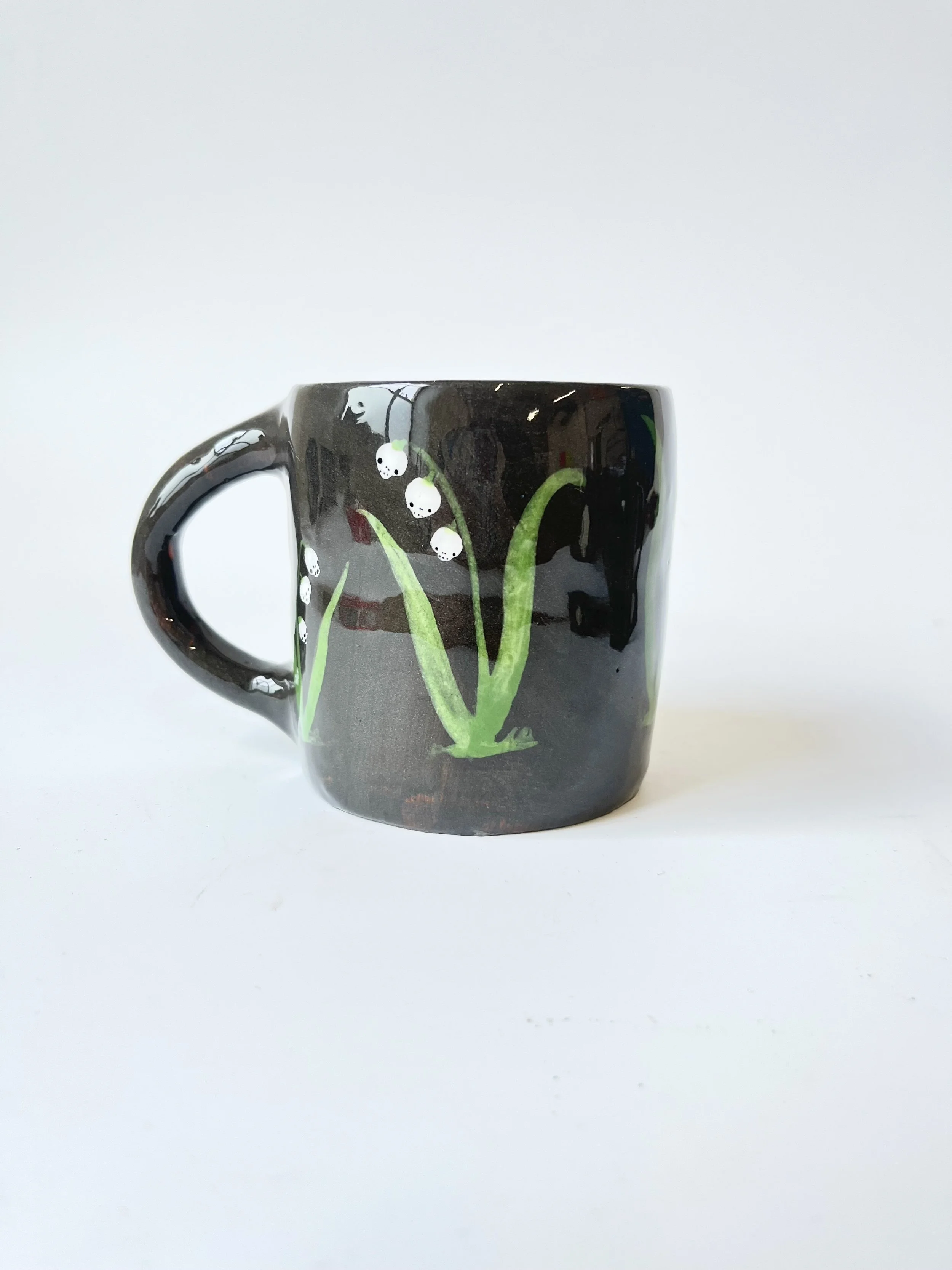 Lily of the Valley skull mug