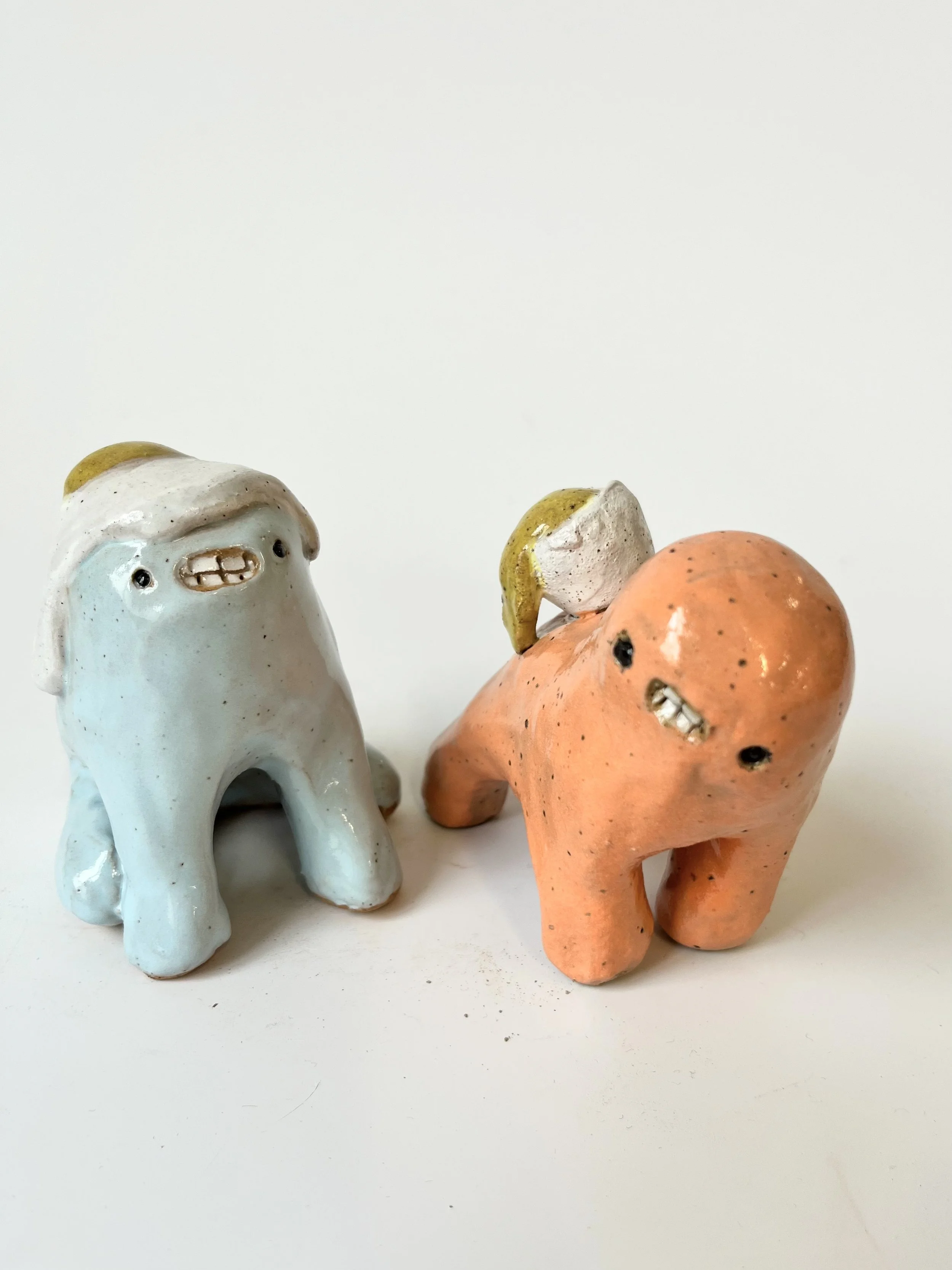 "The Eggies", Mini Teethies, each of them with a splodgy egg