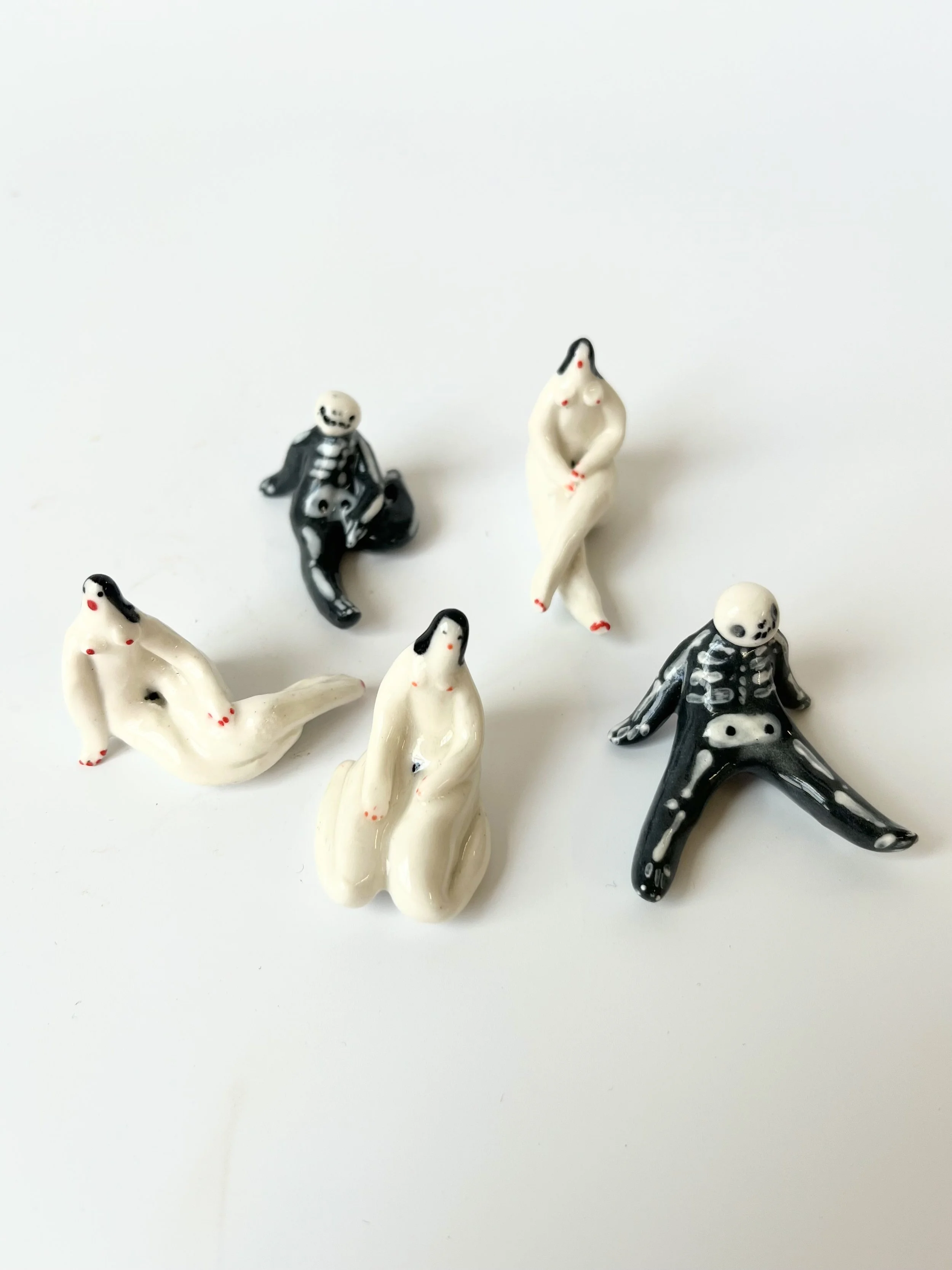 Tiny porcelain nudie ladies