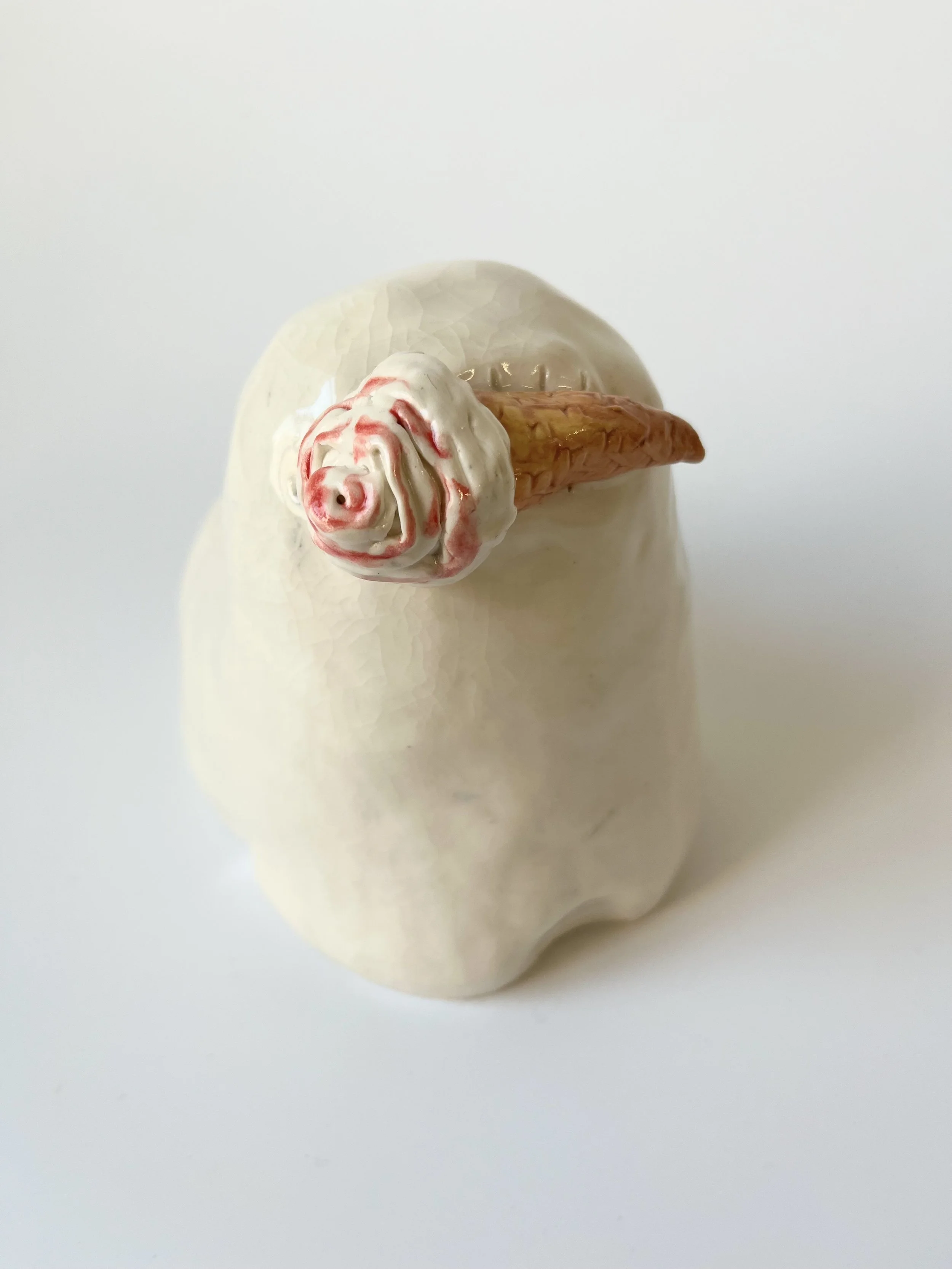 Porcelain teethie with soft ice cream cone