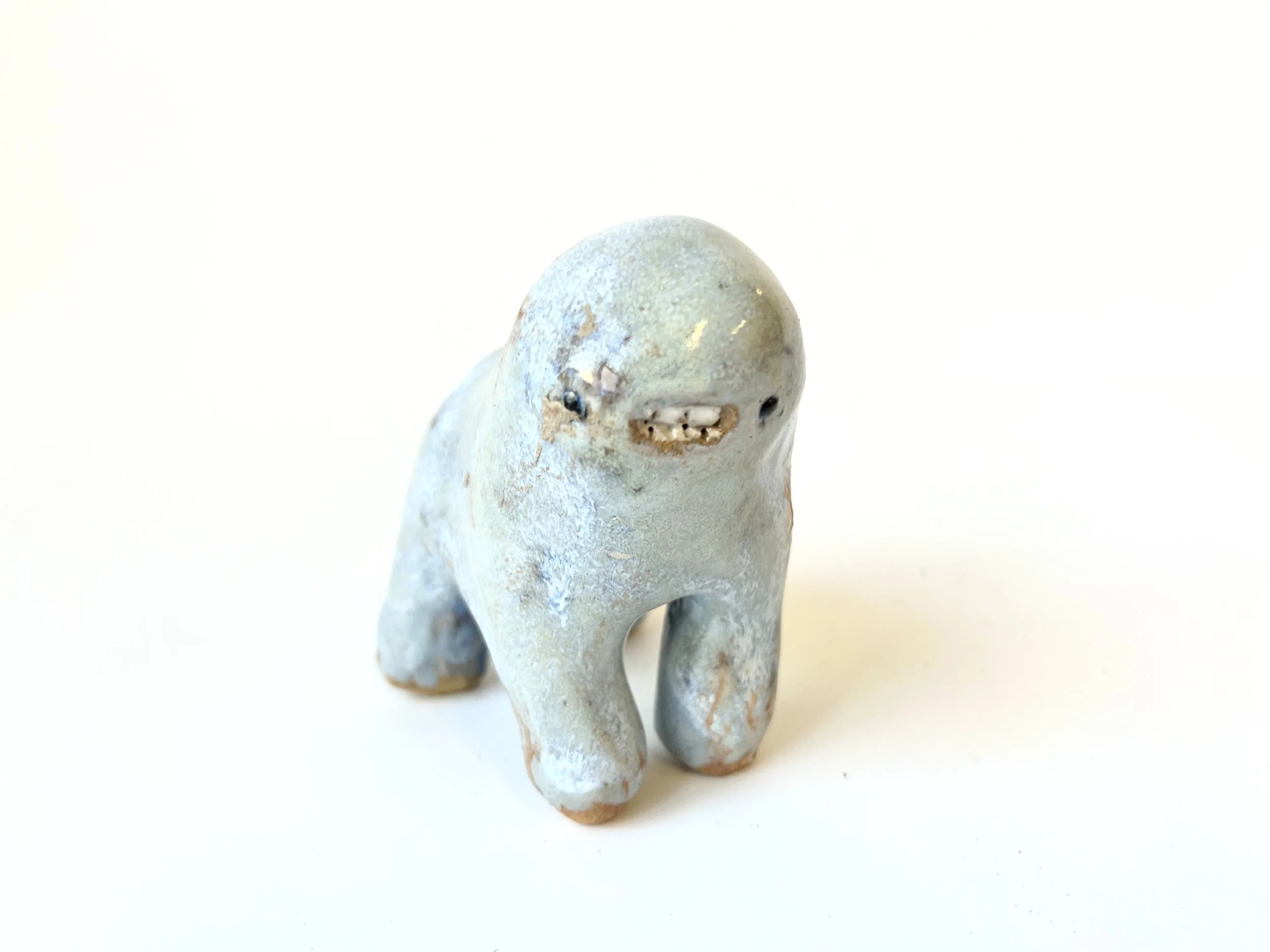 Mini Teethie, with a gorgeous flowing glaze, and a little sweet face