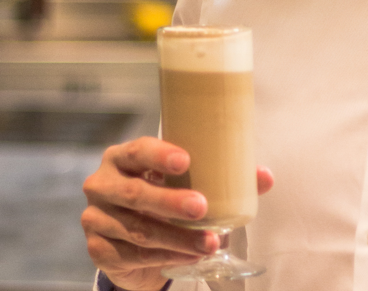 Our professional customer, Hoven Restaurant , called the drink Fjording Macchiato. 