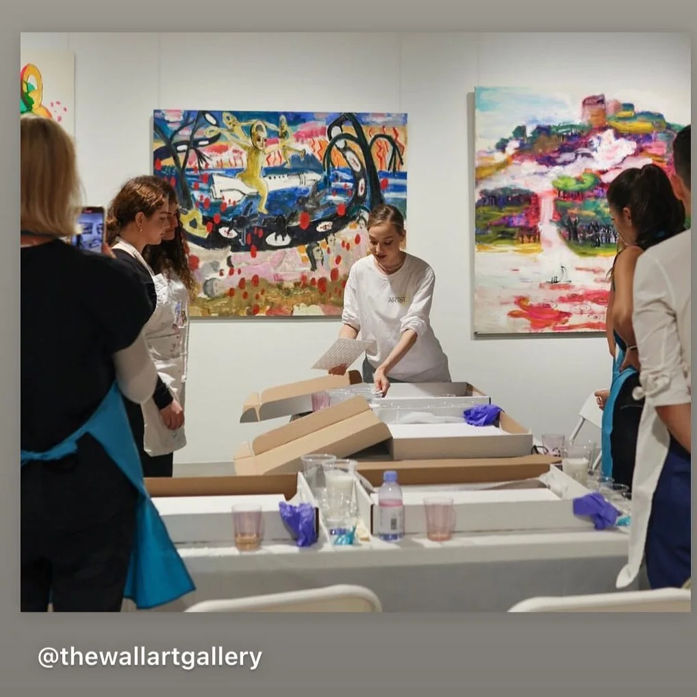@thewallartgallery 

Painting in The Wall🎨⁠
⁠
Sign up for our newsletter at the link in our bio and be the first to know when our next painting class is happening!⁠
⁠
No painting skills are required!⁠
⁠
Takuma Tanaka⁠
Human Sushi, 2022⁠
Oil on canva