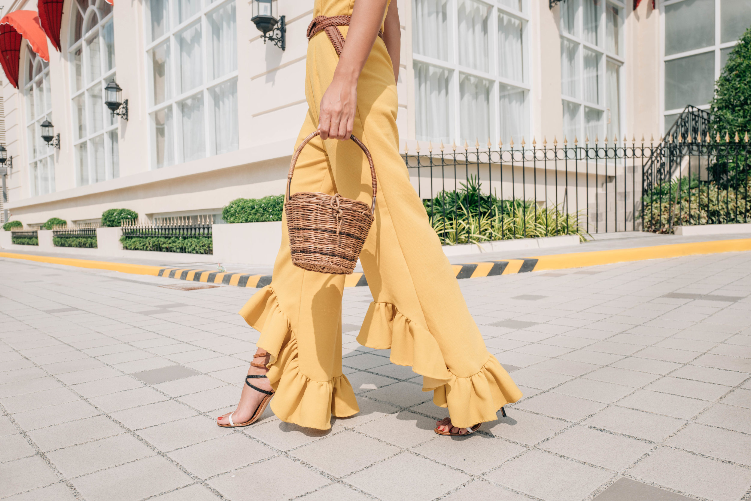 Picnic bag from Ademar, Heels from Dsquared2