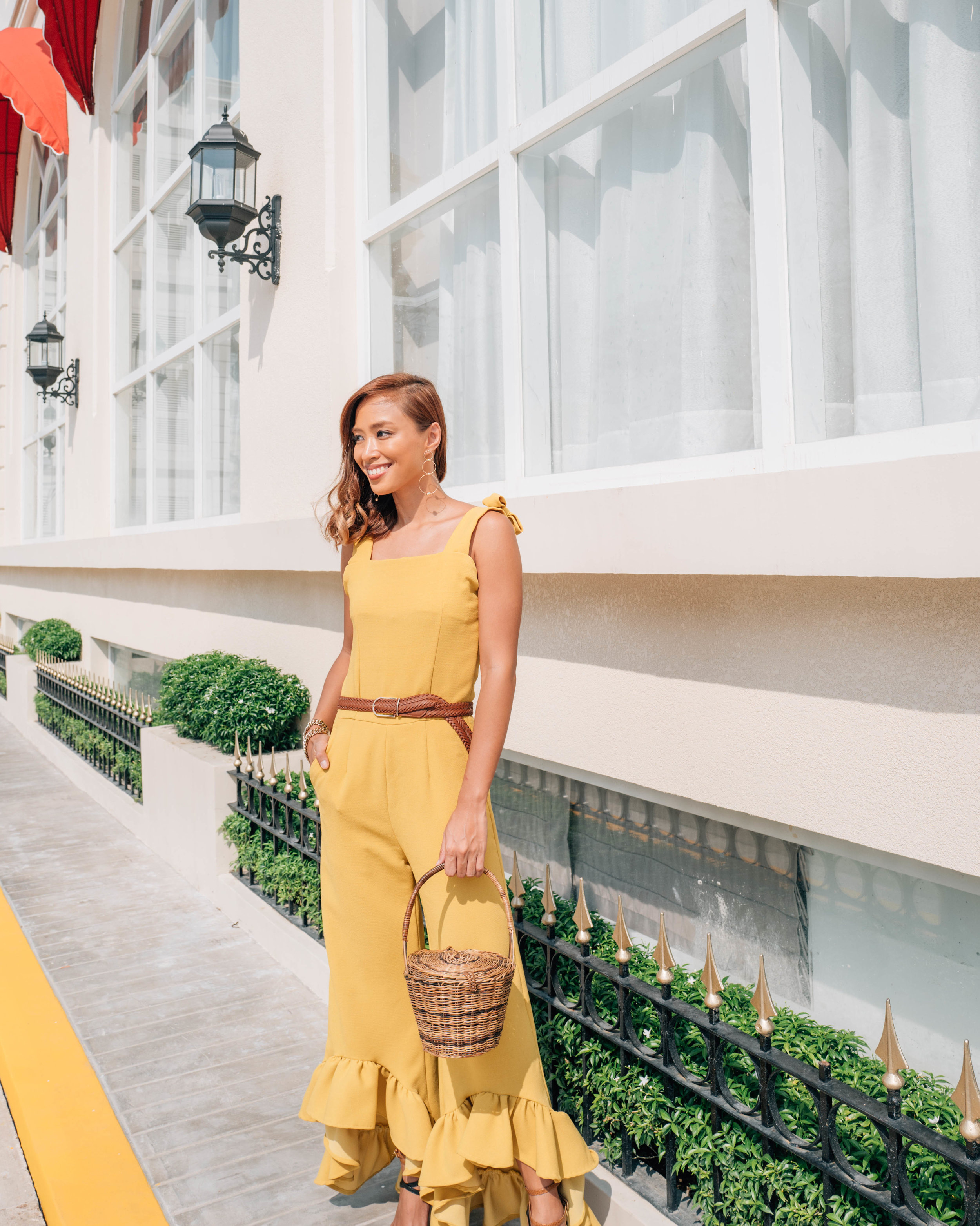 Jumpsuit from Luxe Saint, Belt from SM Accessories