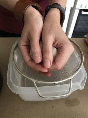 Gently squeeze out the water