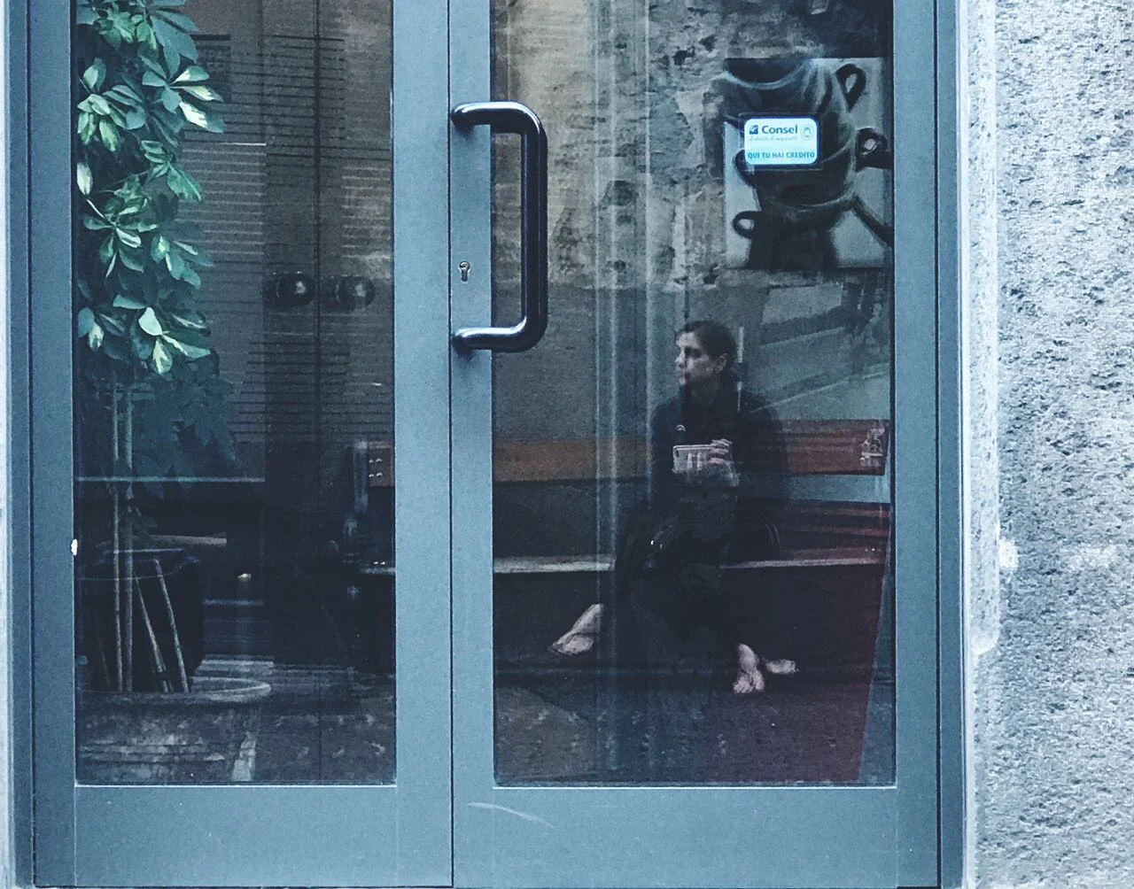 Outside the Blue Bar