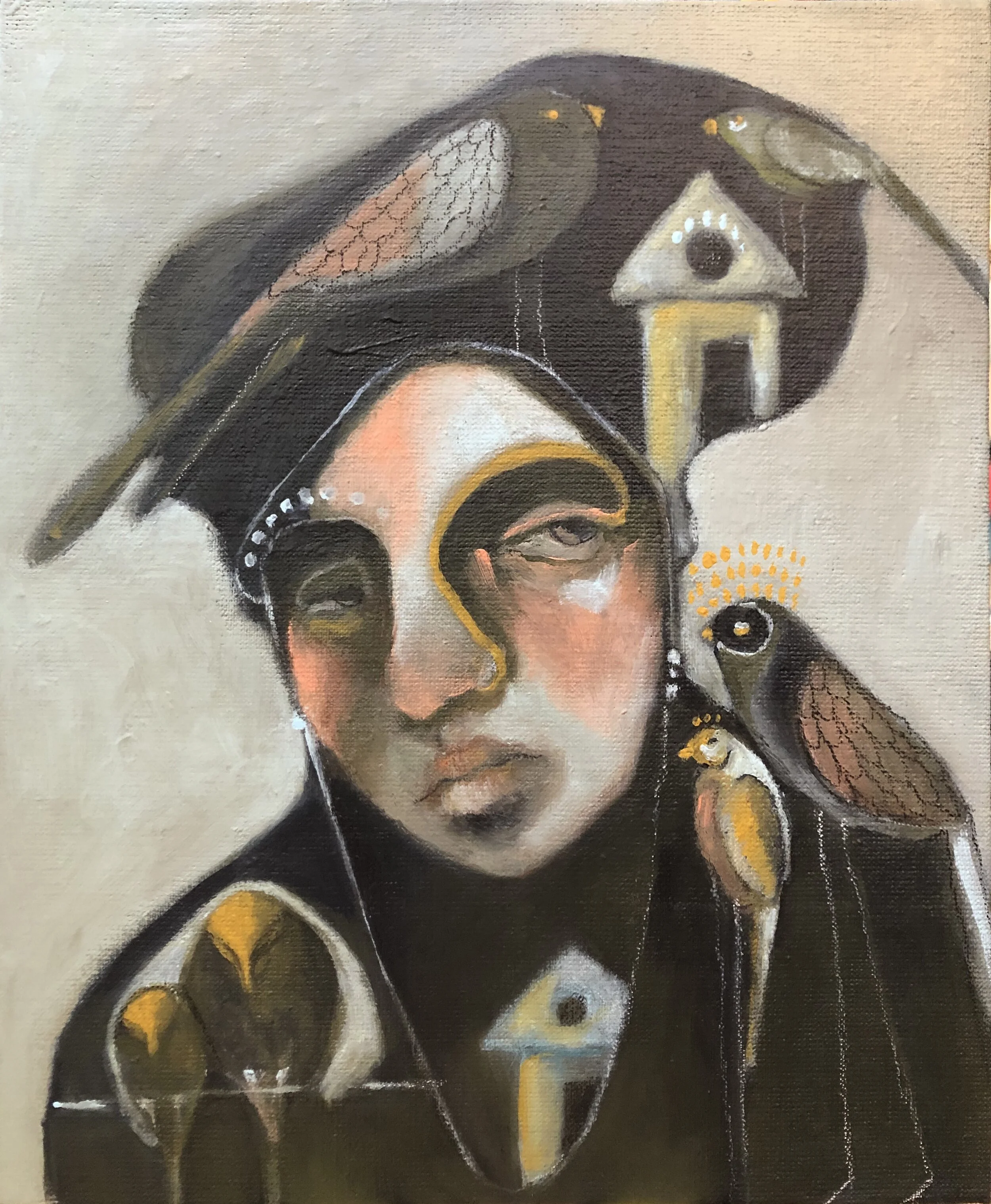 Mother of the Mourning Doves… 10”x12” on Linen Canvas Board