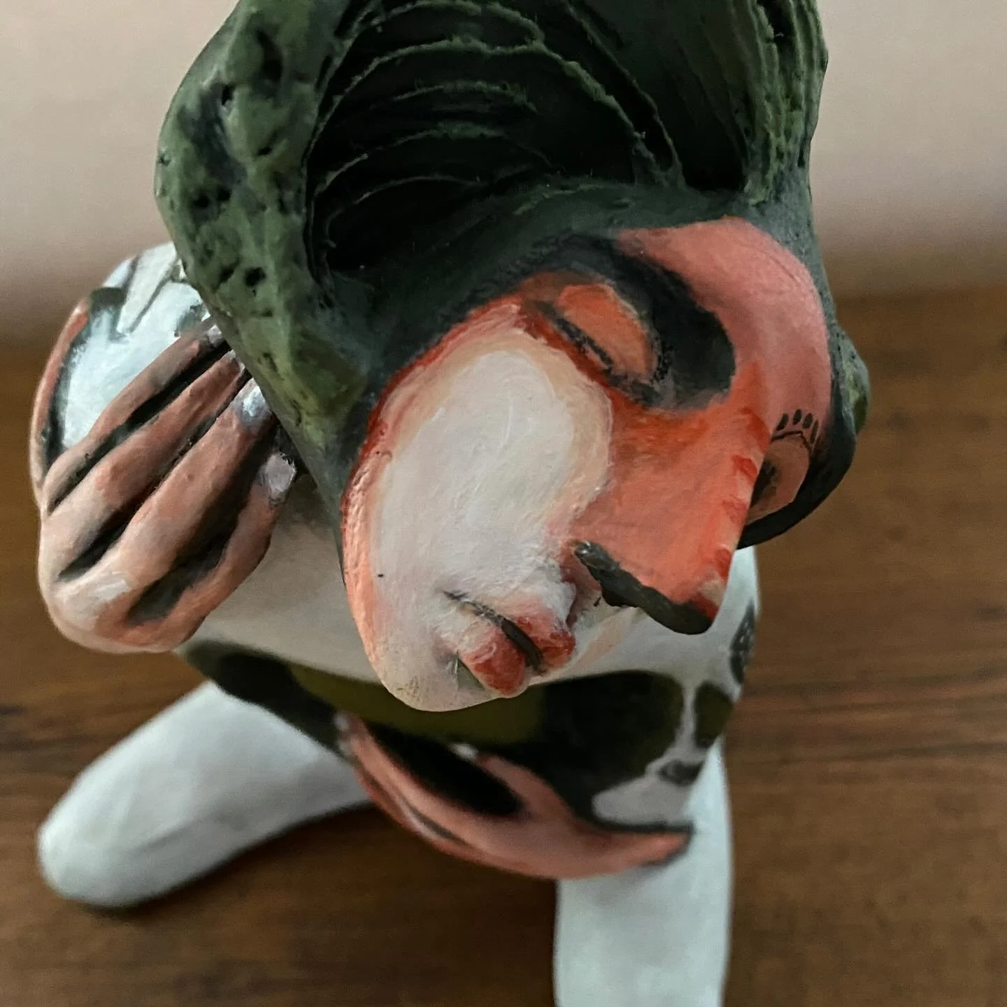 Finding Solace Within&hellip;

A beautiful organic shell for her cavity holding her heart shaped stone.  Both elements found on my special beach, a while back. She has been built with Paperclay. All my clay pieces are weighted and have a Mother-earth