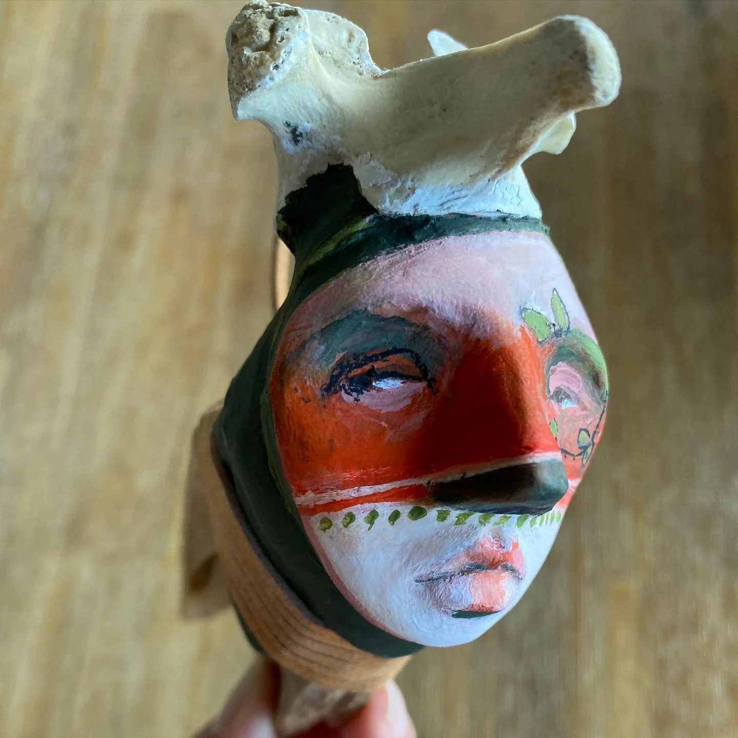 SOLD She&rsquo;s a combination of driftwood, clay, seal bone, porcupine quills and leather. 

She was so precious to make. She&rsquo;s been with me for a couple of years and I just couldn&rsquo;t seem to finish her. After a visit to Annie&rsquo;s ins