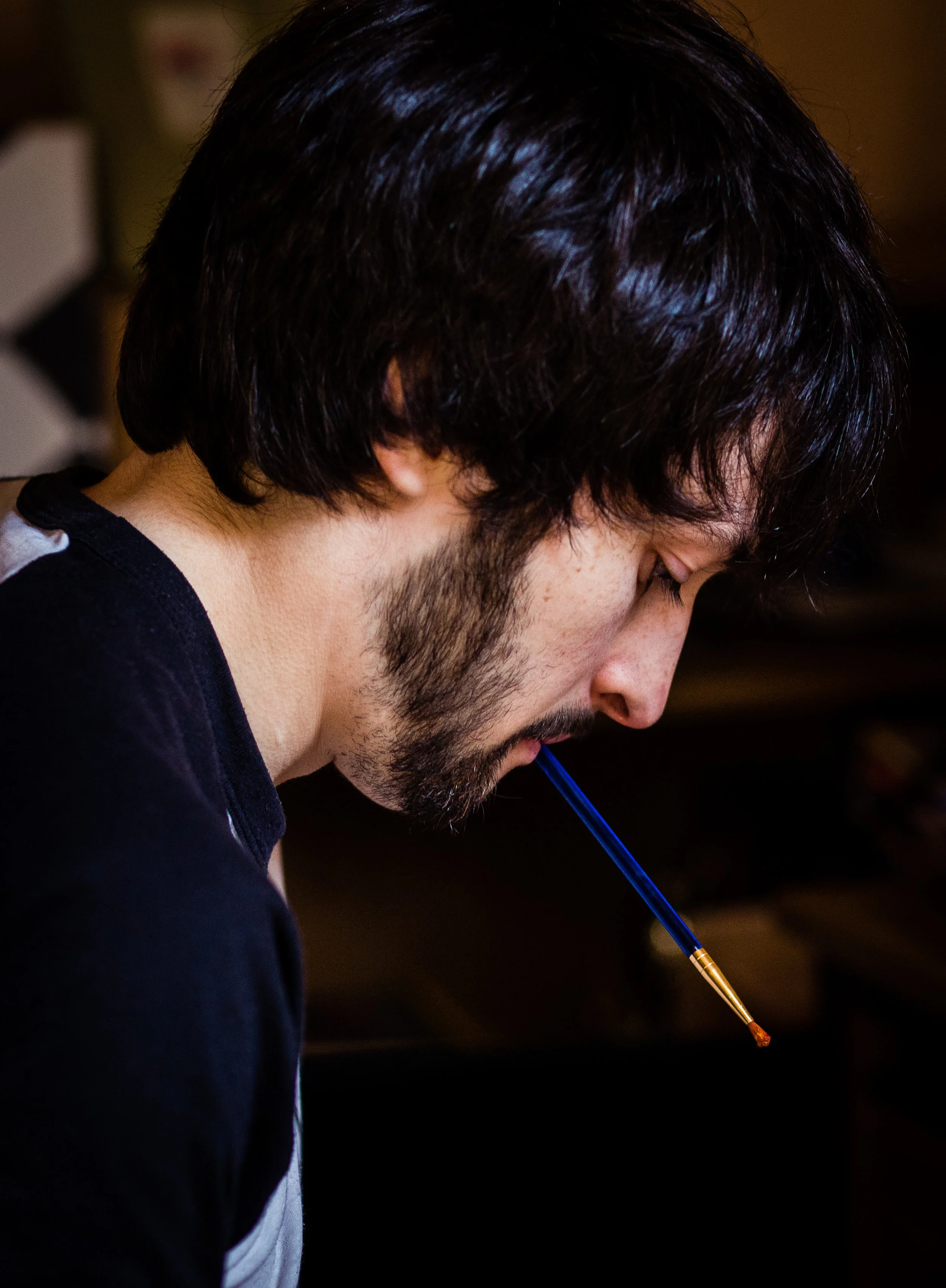 Surrealist painter Callum Byng photographed for my A Series of Awkward Poses exhibition&nbsp;