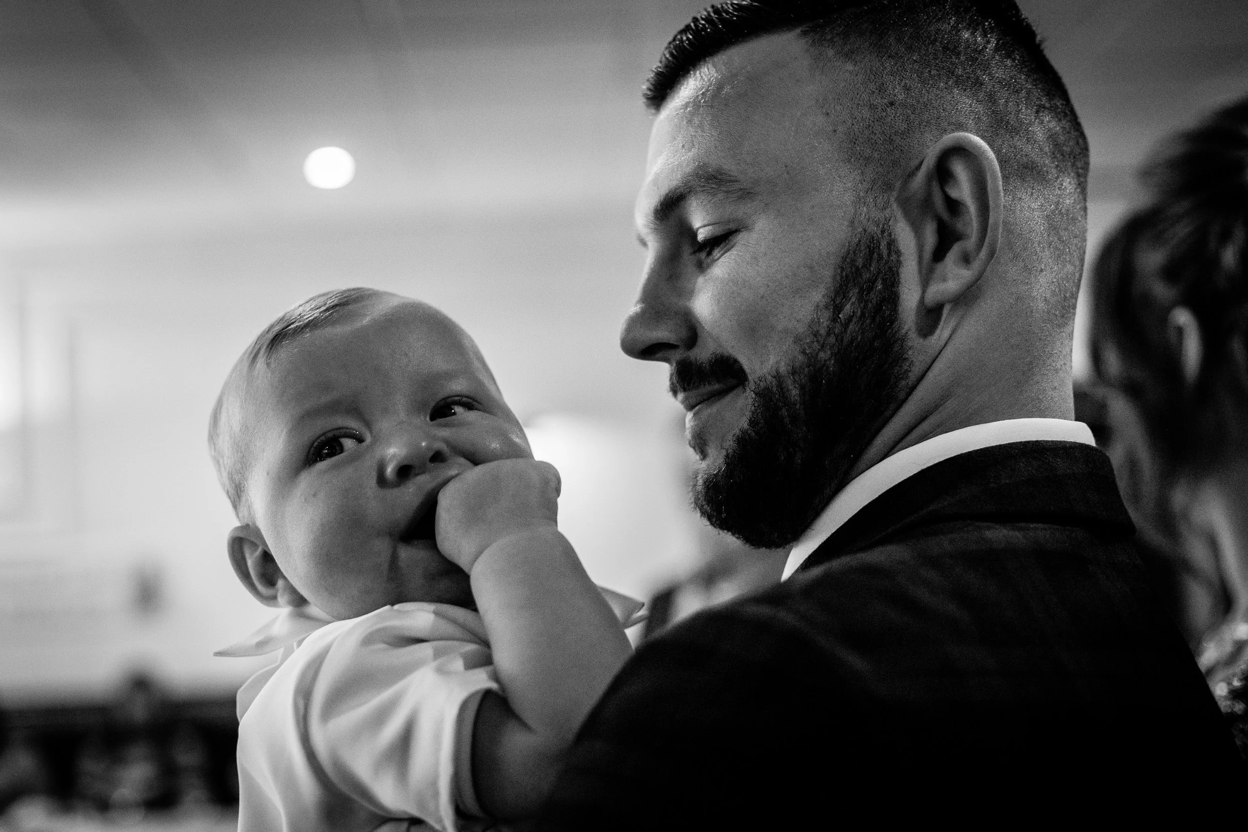 Paul and Tylan McCue at the later's naming day