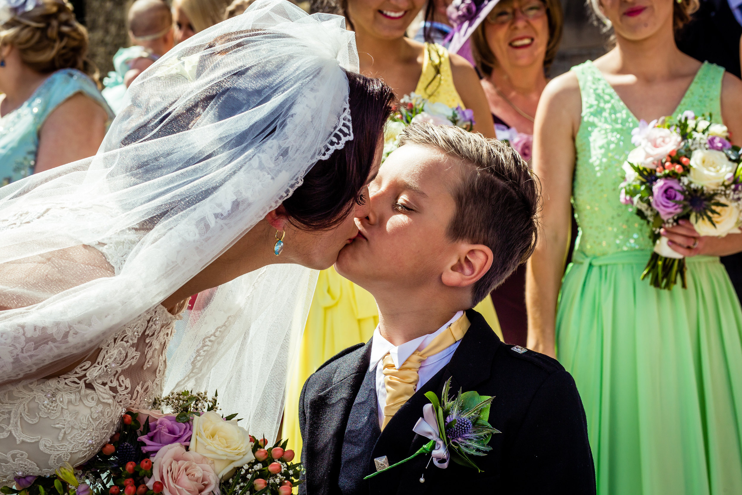 Mother and son at mother's wedding&nbsp;