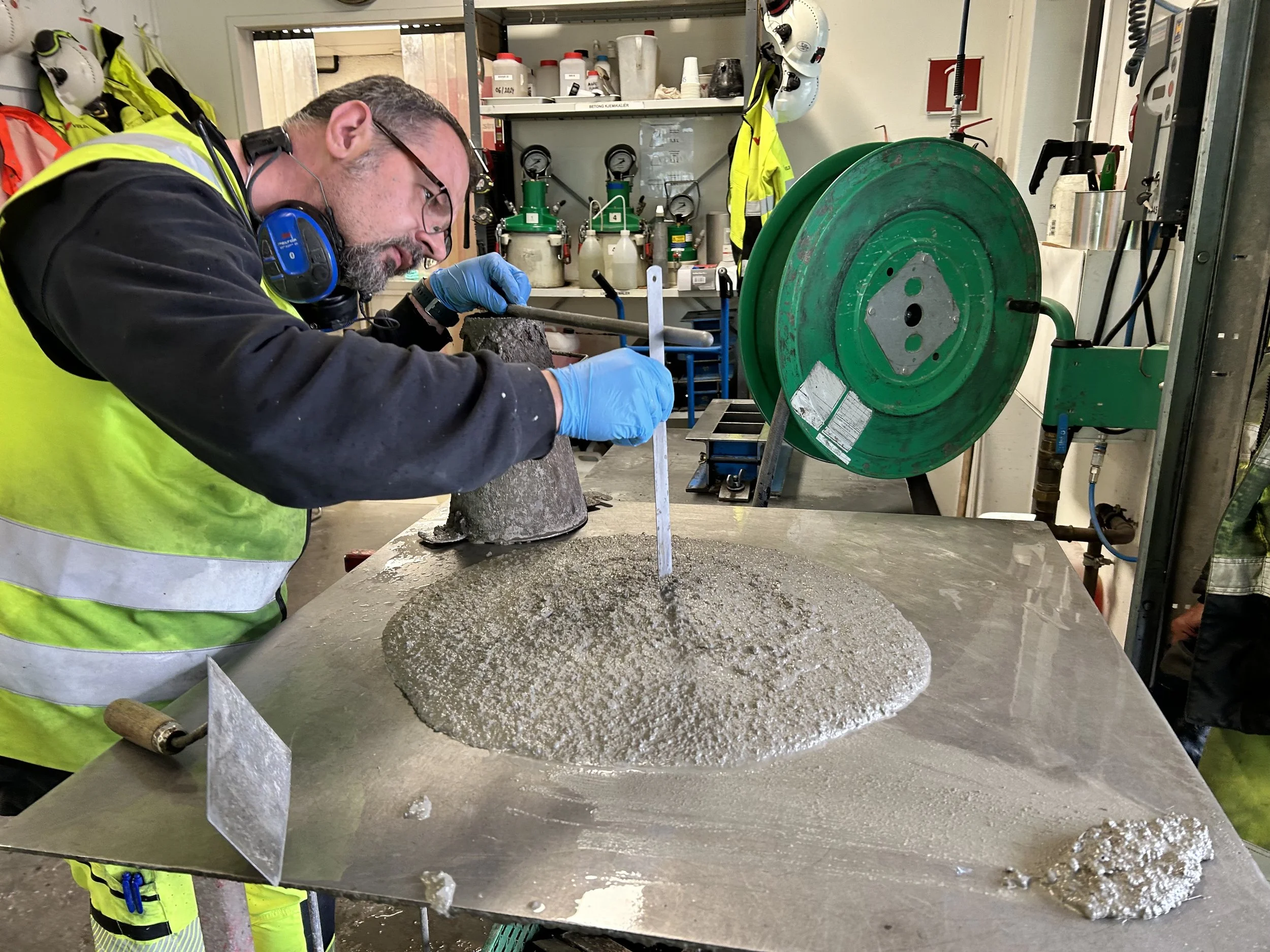 Pilottest av sprøytebetong