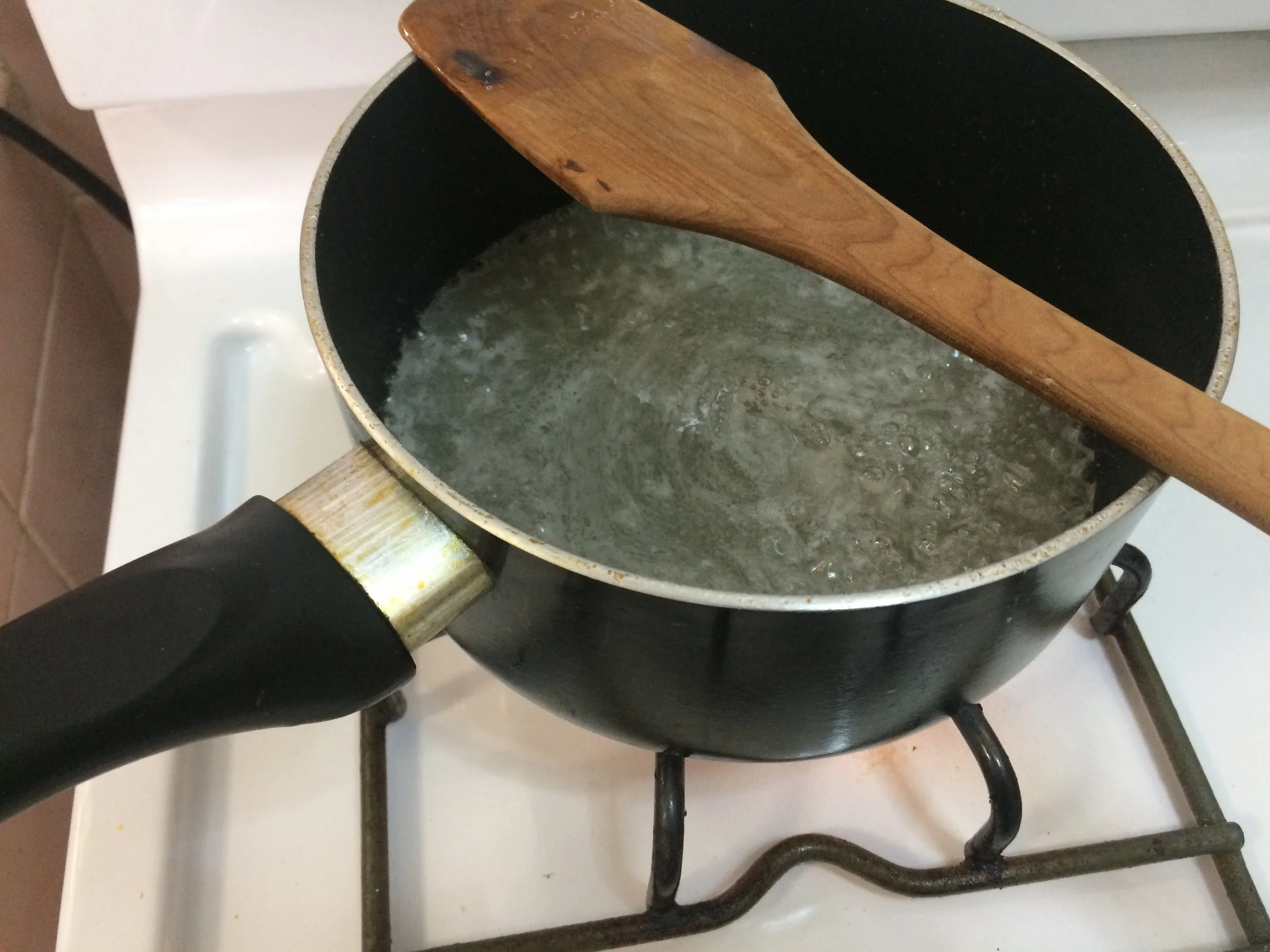 Corn syrup isn't available in Cuba, so I made it from scratch. 
