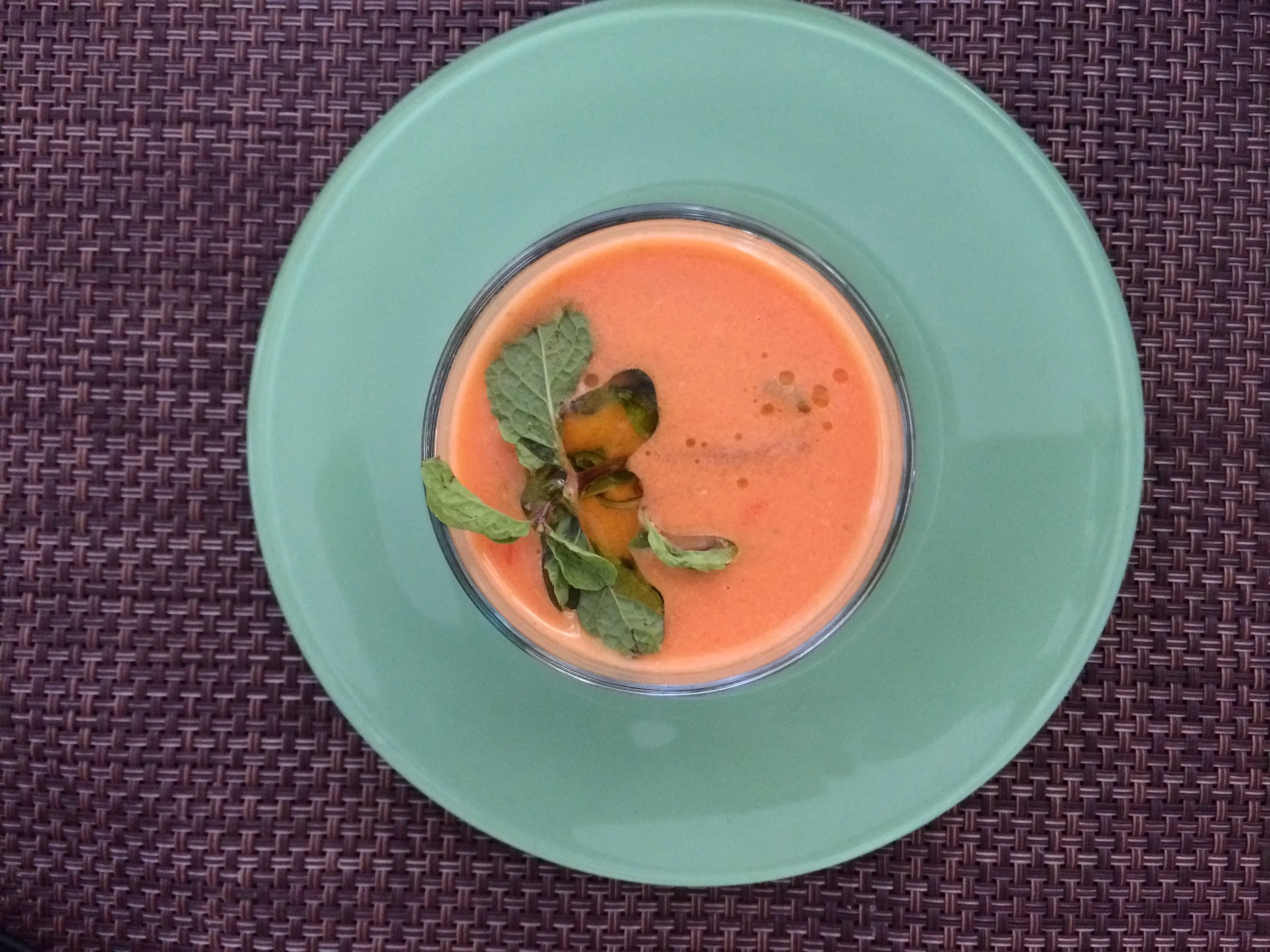 A Gazpacho Clinton Cocktail from my kitchen: I'll be knocking back at least one of these tonight. 