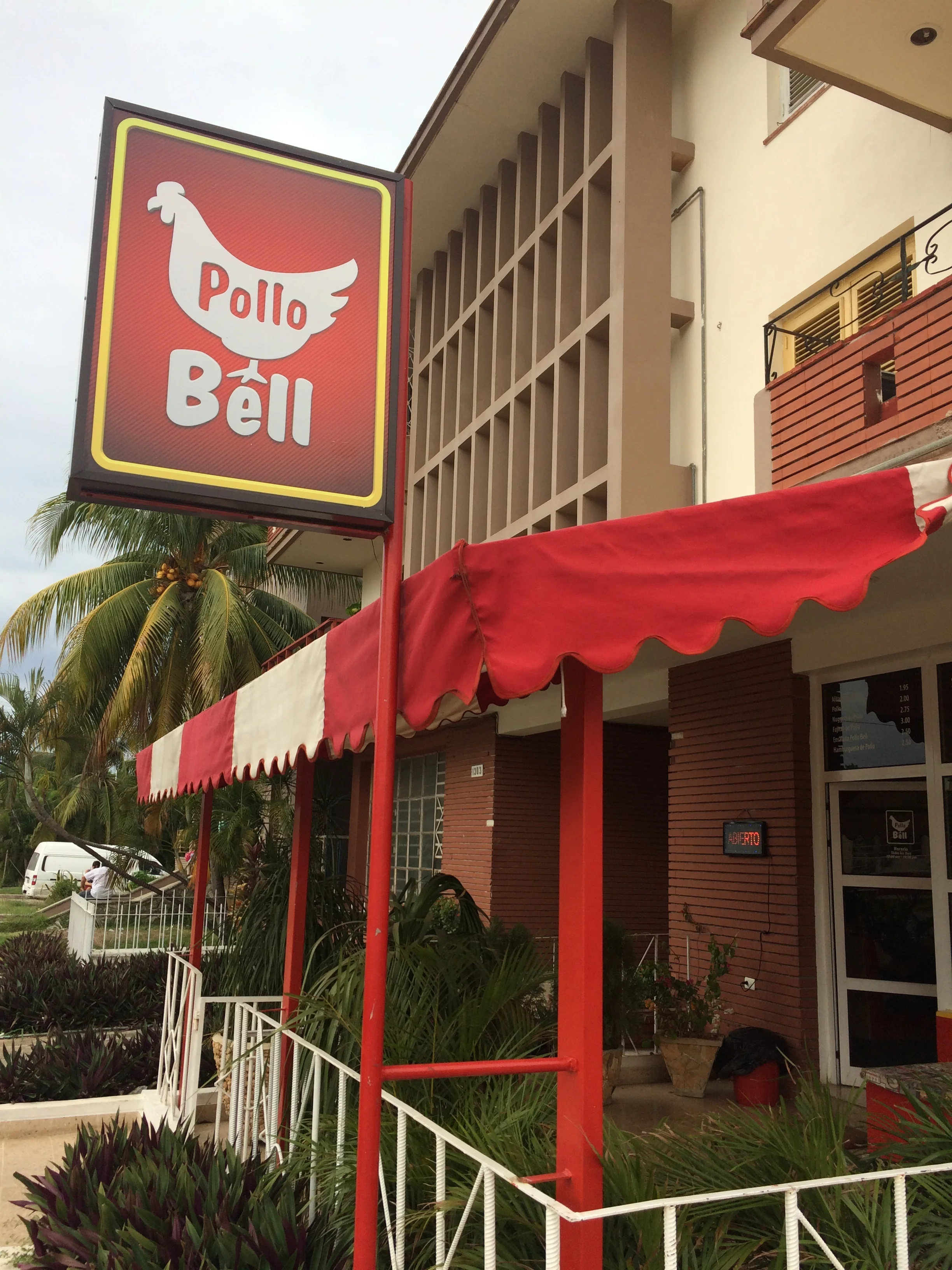 Pollo Bell, one of the rare quasi-food food restaurants in Havana, and the scene of an encounter with Americans. 