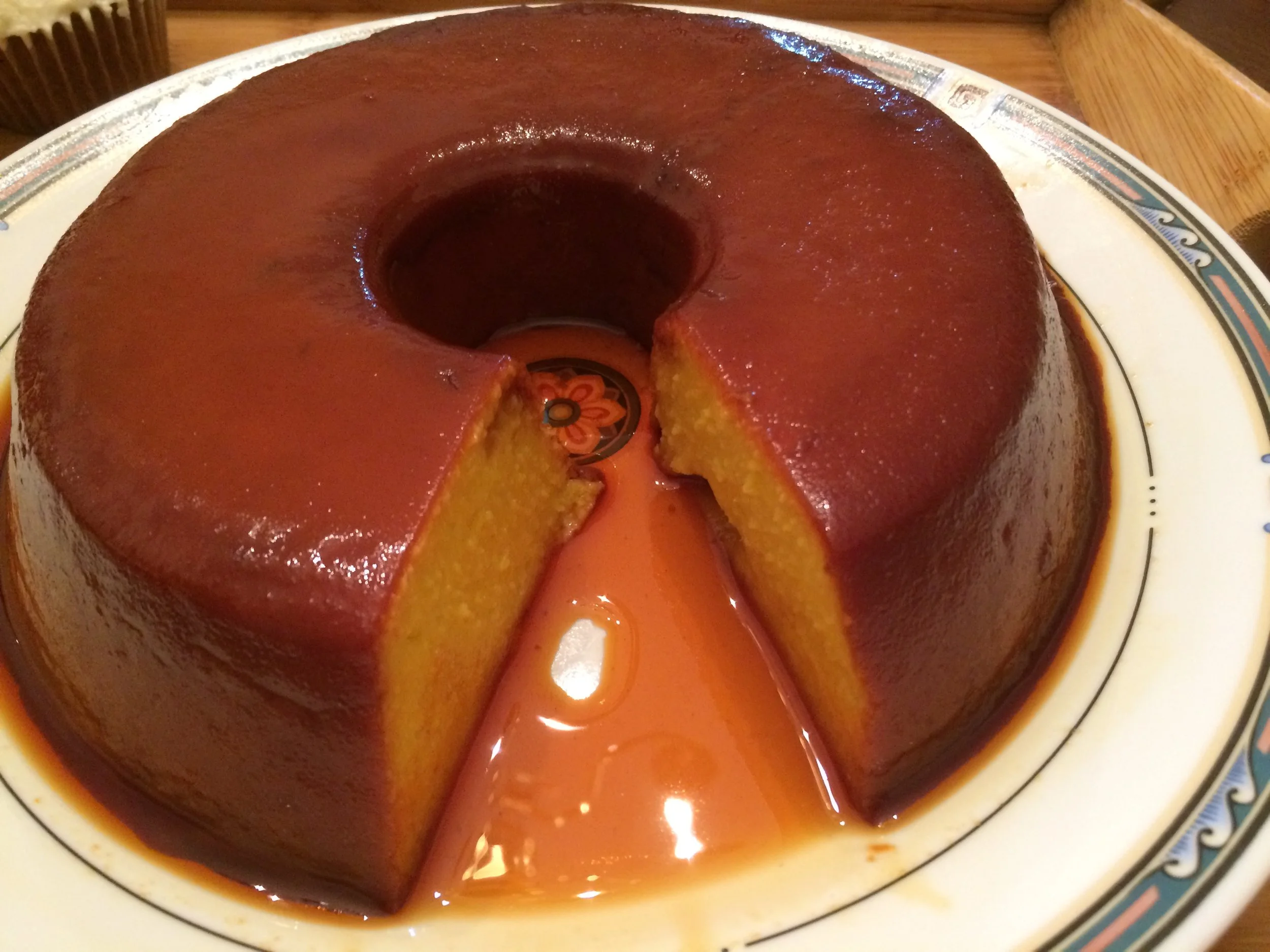 We're celebrating a Cuban Thanksgiving in our household with this pumpkin flan.