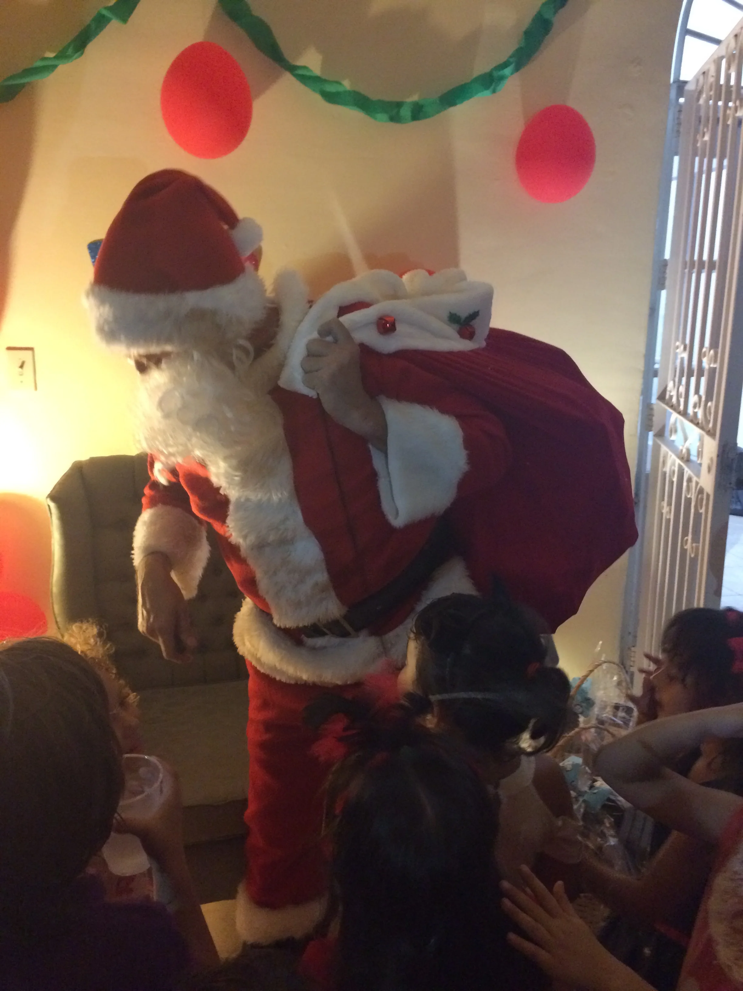 Our encounter with a Cuban santa ... ( with no boots, as my daughter pointed out). 