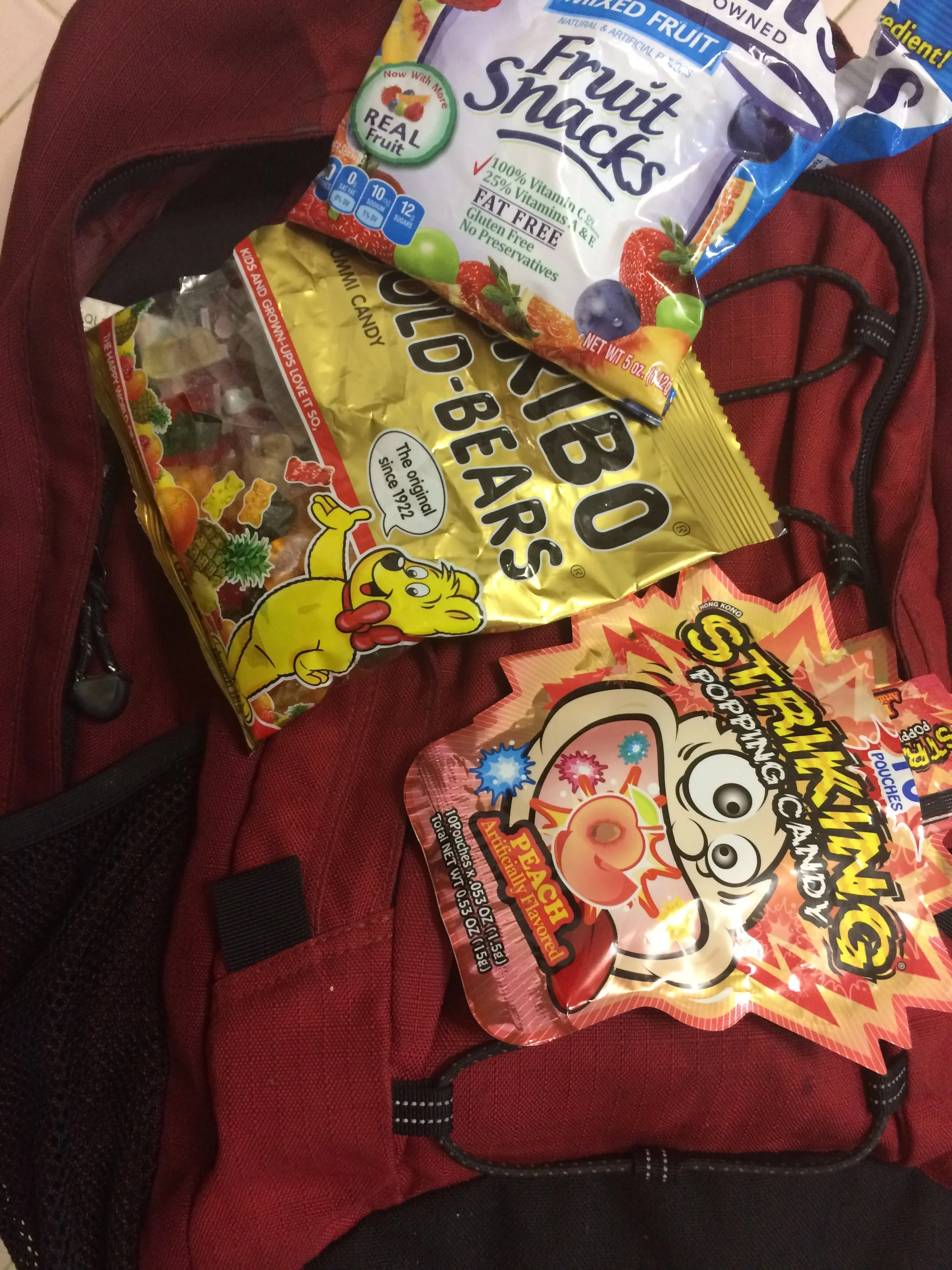 I had plenty of treats in my backpack, just no real food ... 