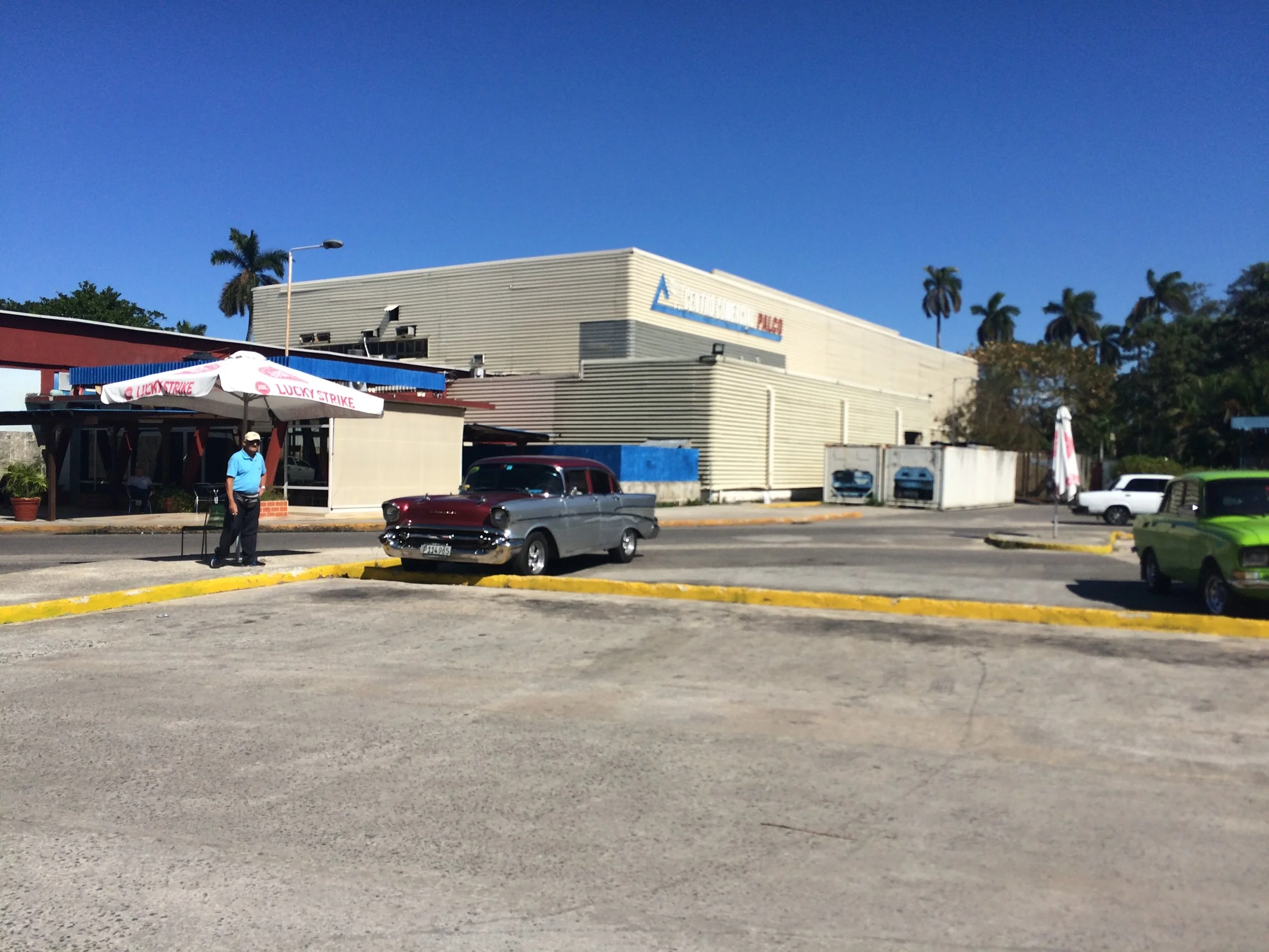 The outside of the supermarket we frequent.