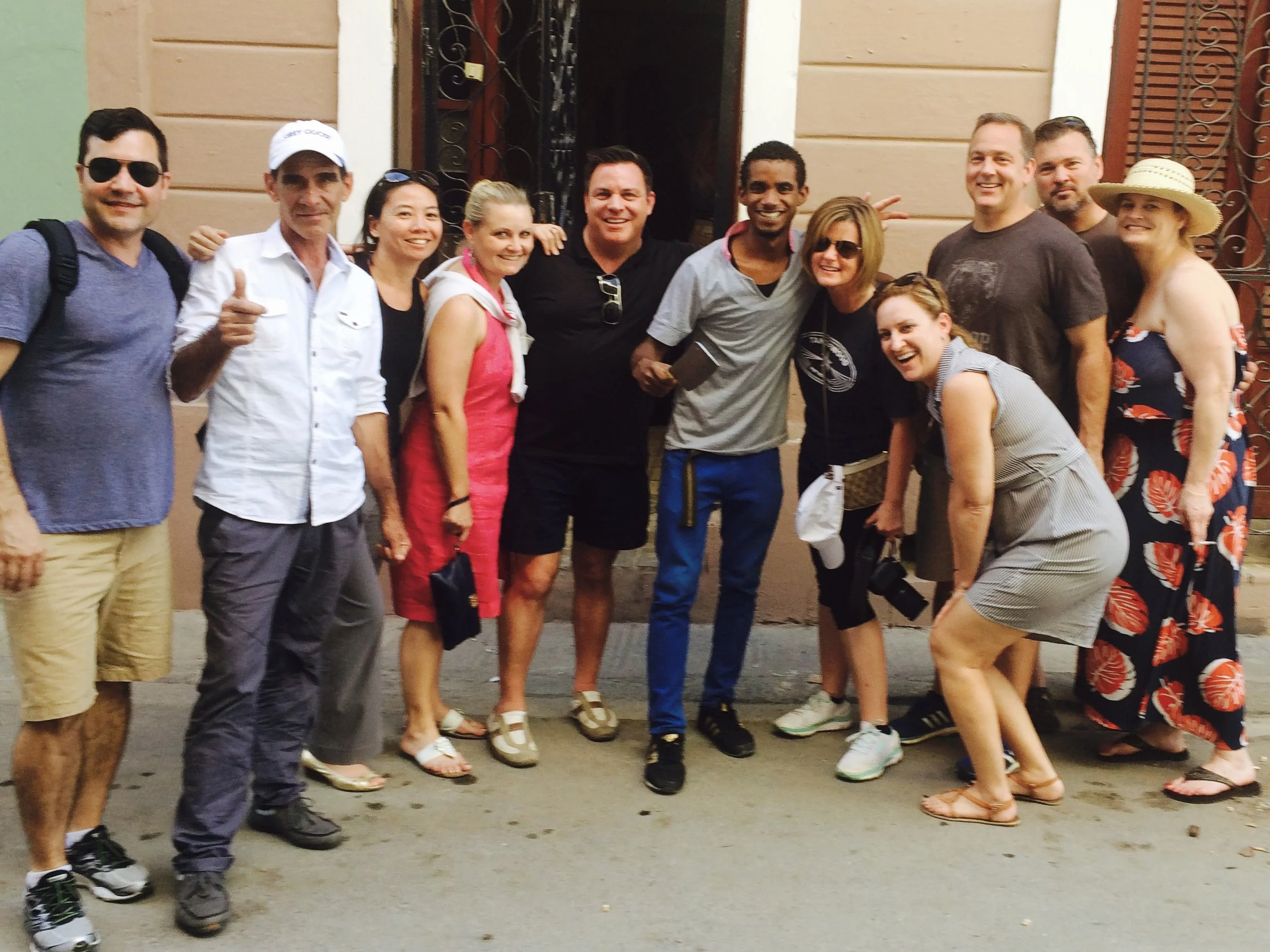 A group of visiting friends from Texas and me in Old Havana recently. 