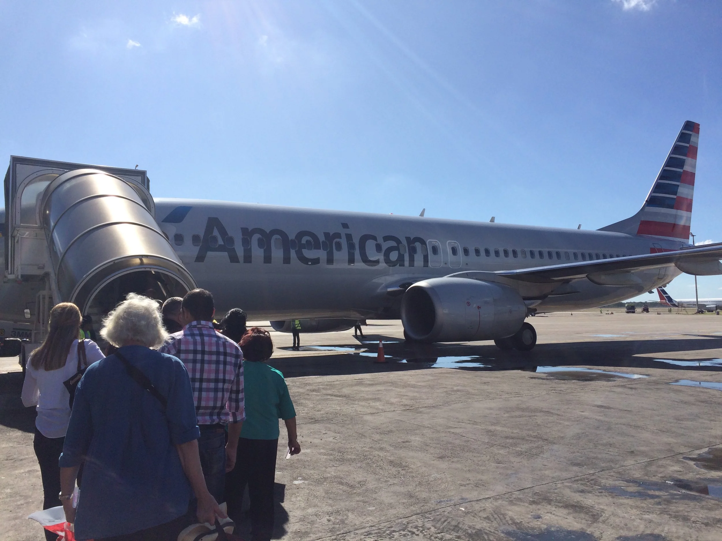 Americans going home after trips to Cuba. 