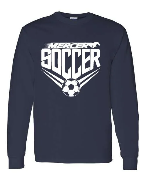Navy Gildan Unisex Heavy Cotton Long Sleeve T-Shirt #5400, D1