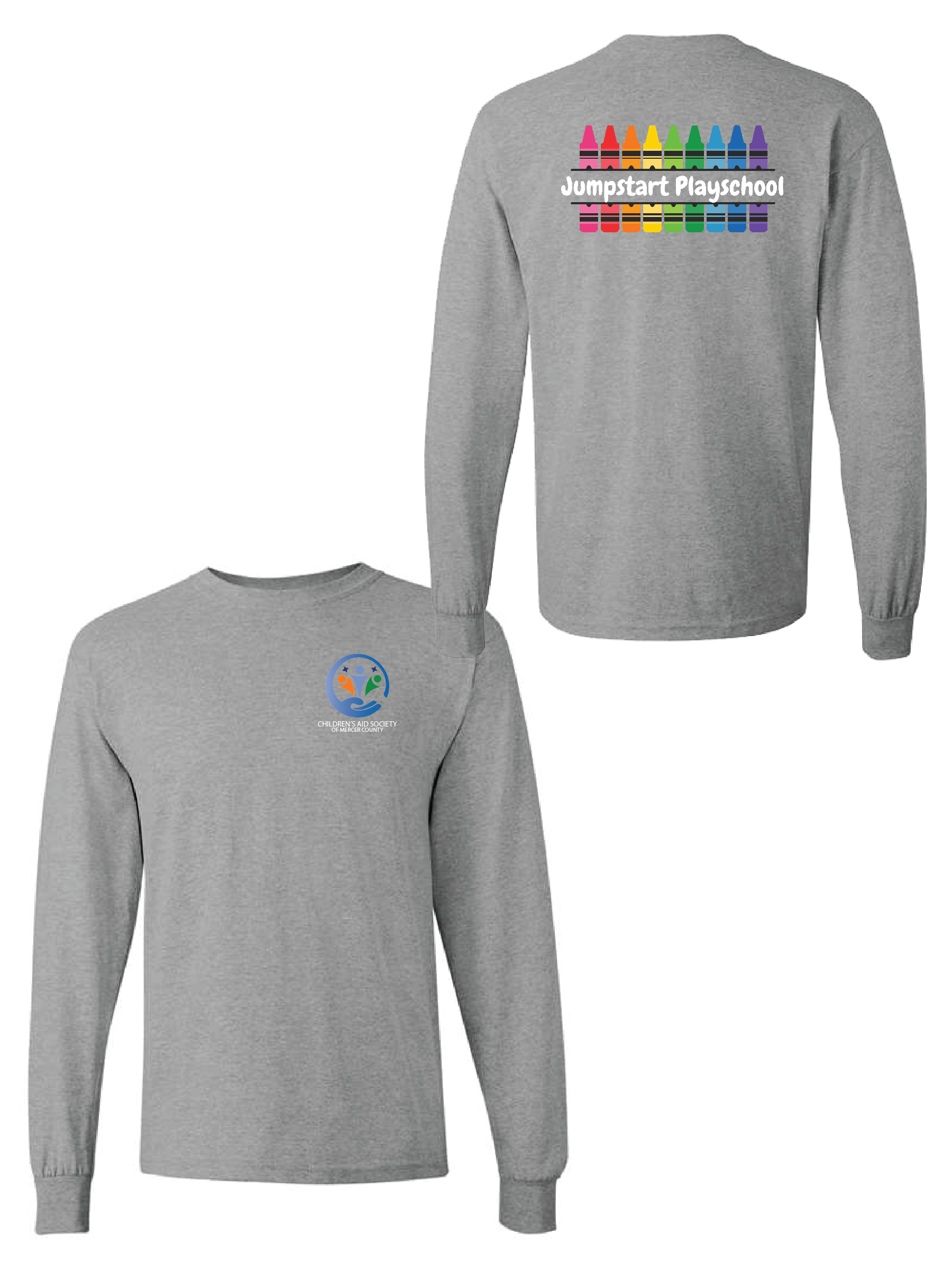 Sport Grey Gildan Heavy Cotton Long Sleeve T-Shirt #5400