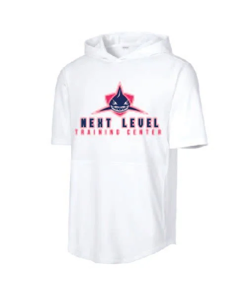 White Sport-Tek Club Short Sleeve Hoodie #ST445, D1