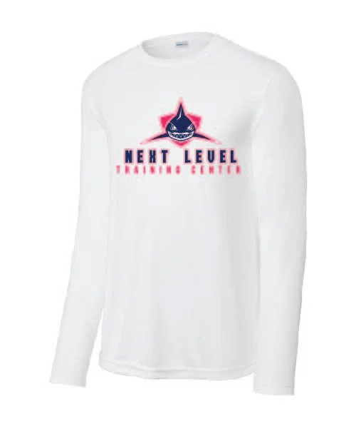 White Sport-Tek Long Sleeve Posicharge Competitor Tee #ST350LS, D1
