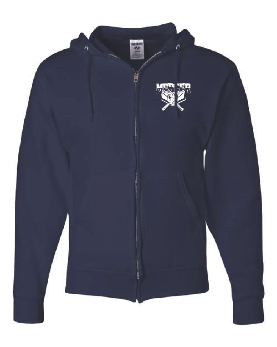 Navy Jerzees NuBlend Full-Zip Hooded Sweatshirt #993M-B