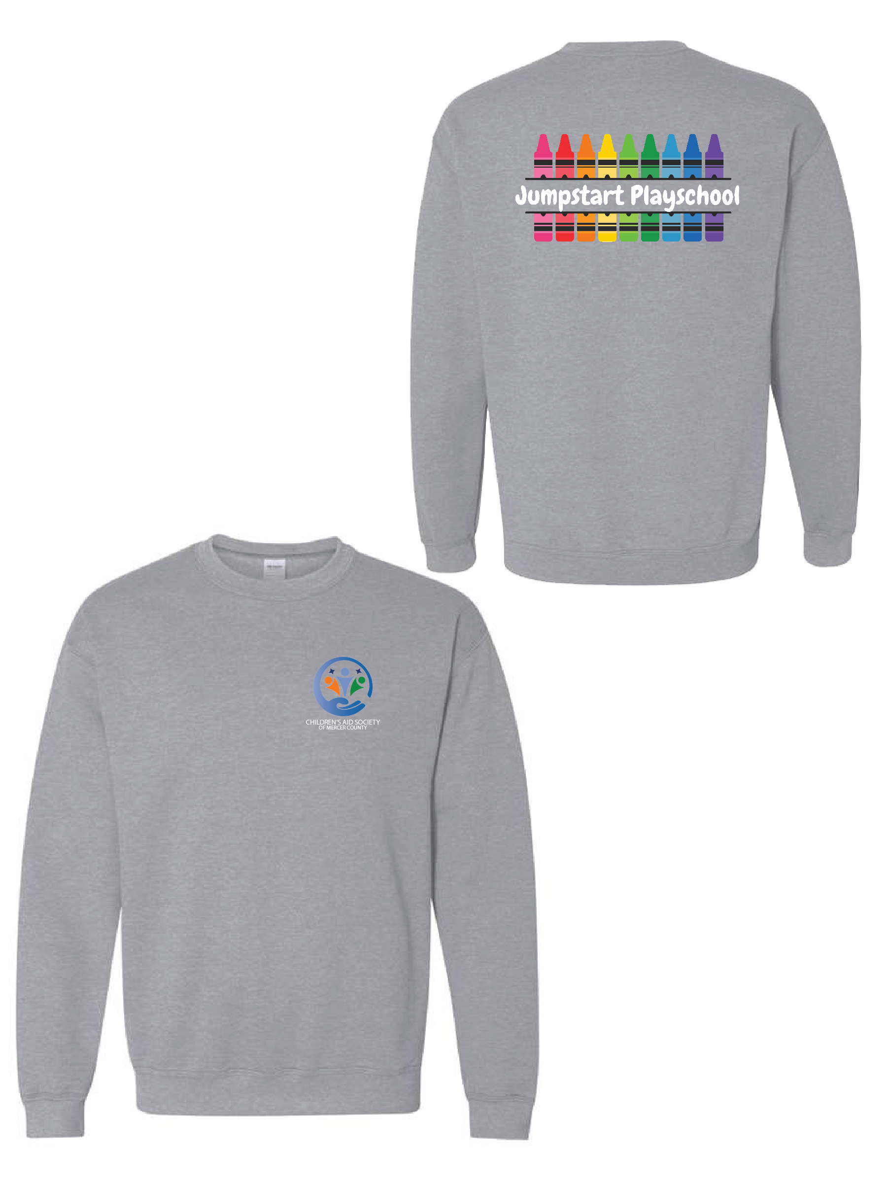 Sport Grey Gildan Heavy Blend Crewneck Sweatshirt #18000