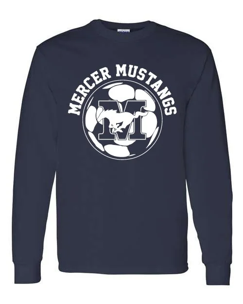 Navy Gildan Unisex Heavy Cotton Long Sleeve T-Shirt #5400, D2