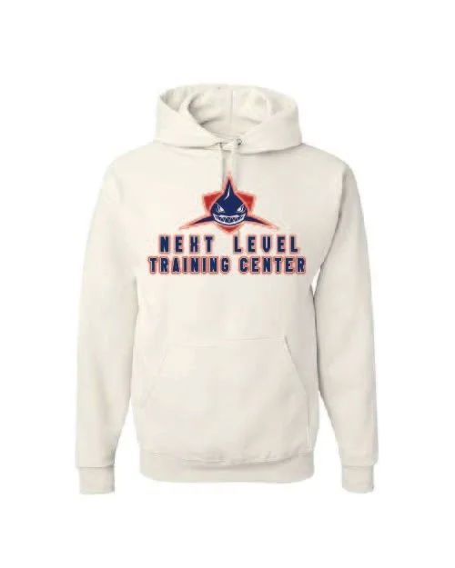 White Jerzees NuBlend Hooded Sweatshirt #996M, D2