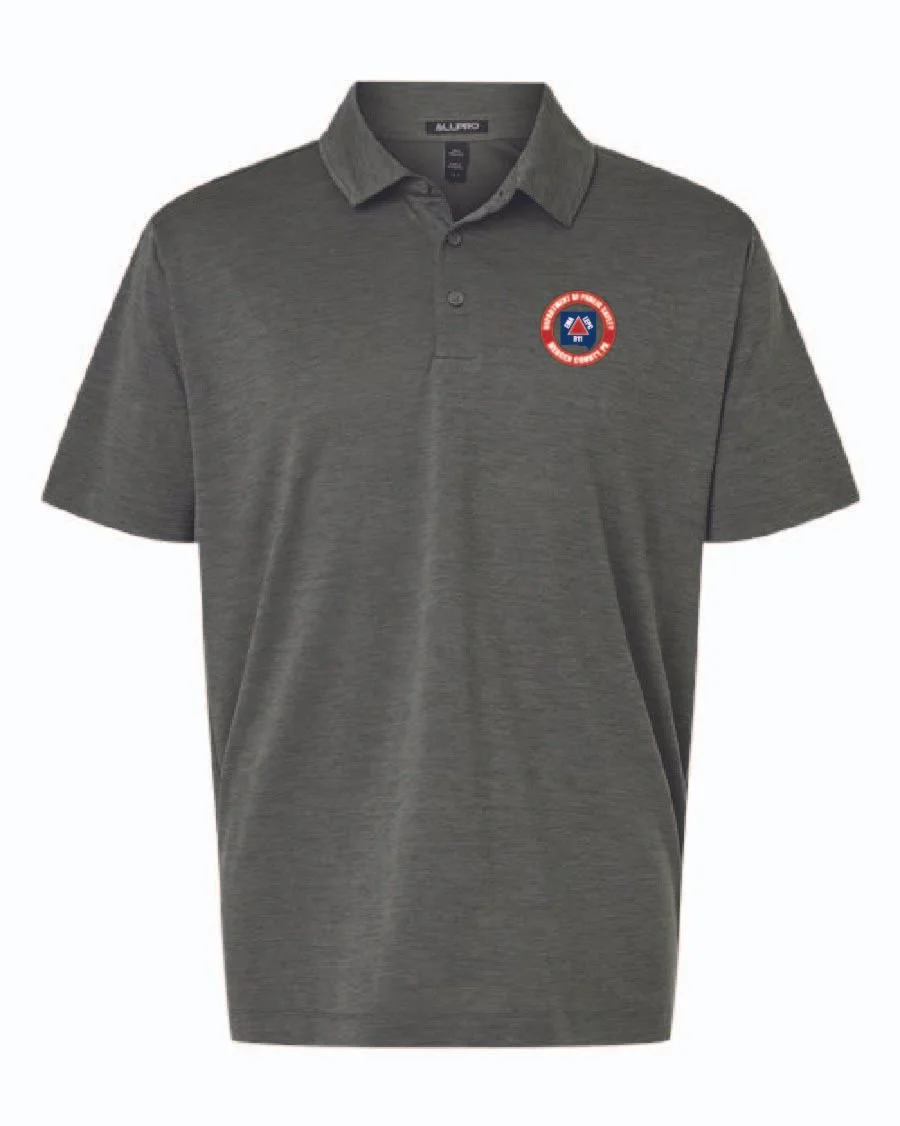 Charcoal AllPro Men's Pro-Lock Performance Mélange Polo #4HM00