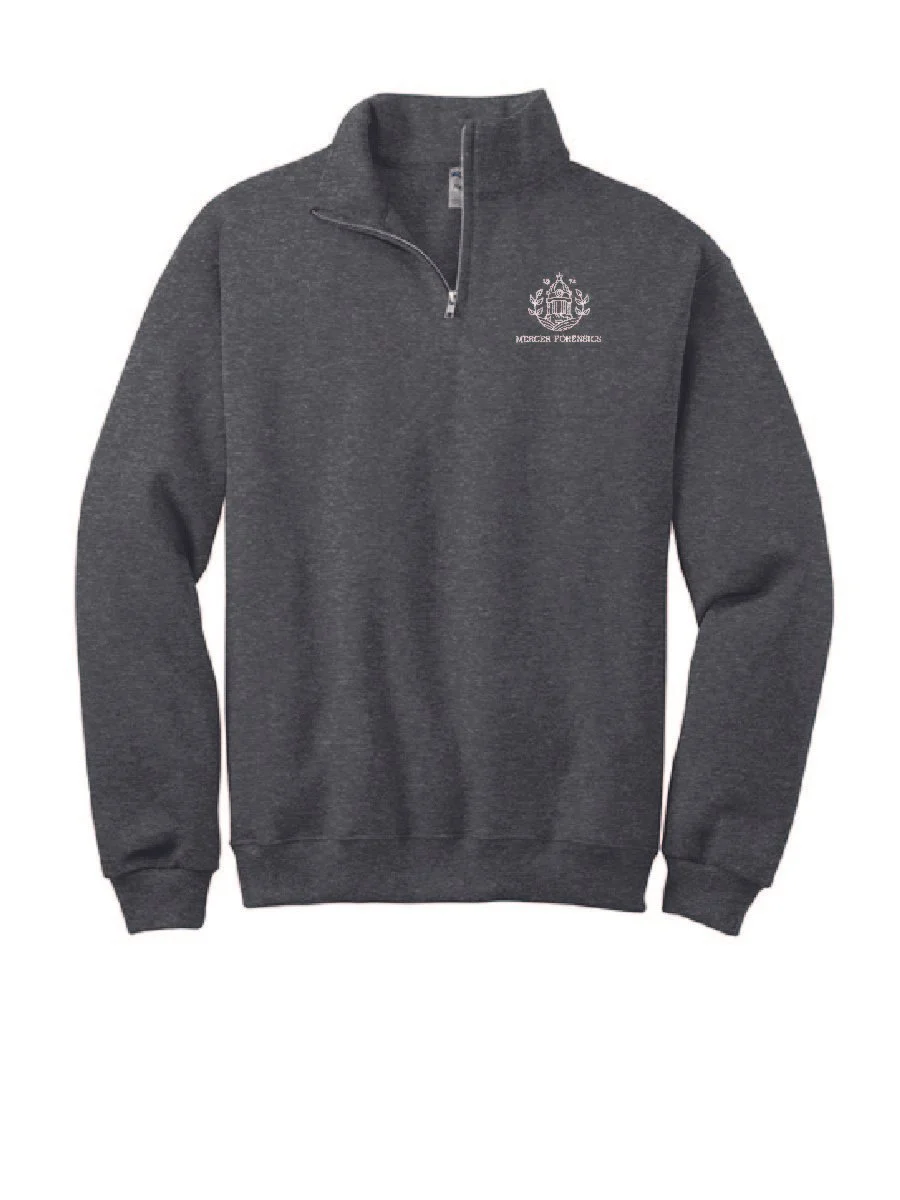 Black Heather Jerzees® NuBlend® 1/4-Zip Cadet Collar Sweatshirt #995M