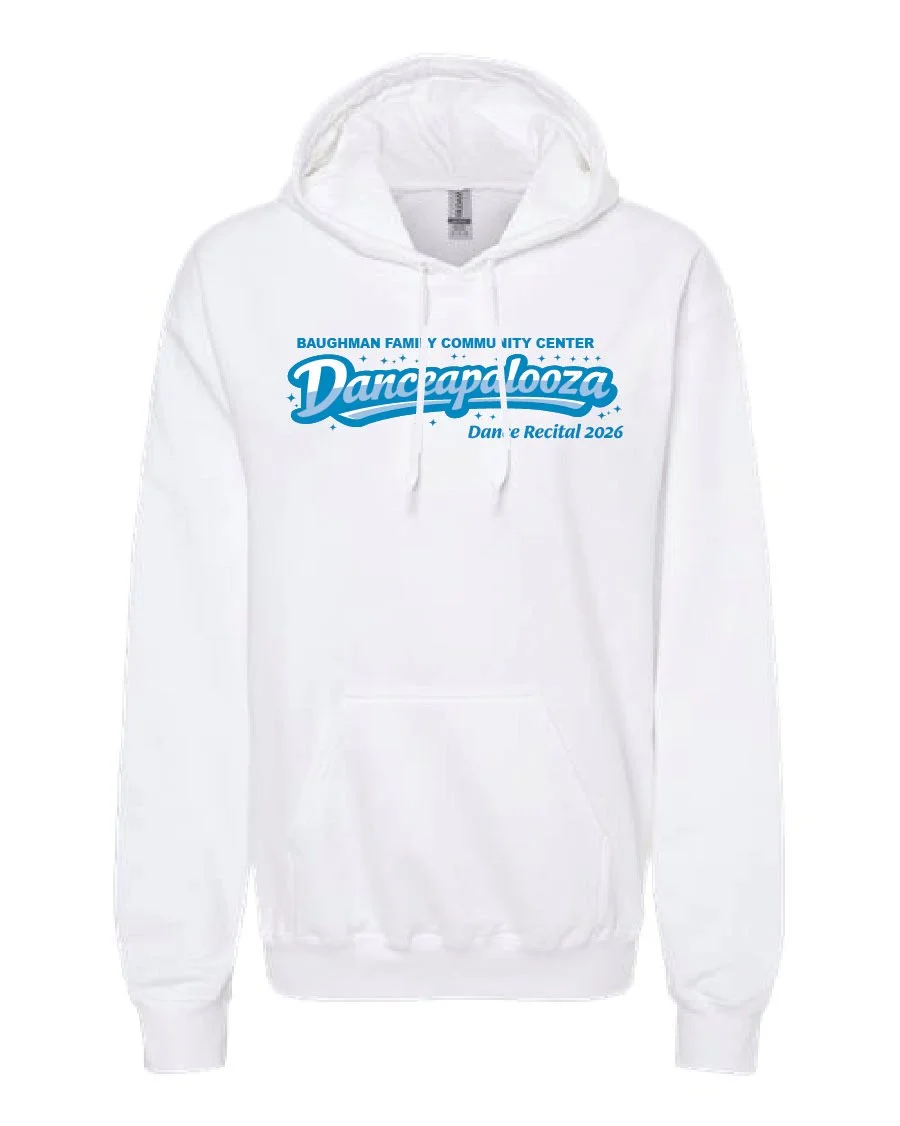 White Gildan Softstyle Midweight Hooded Sweatshirt #SF500-SF500B