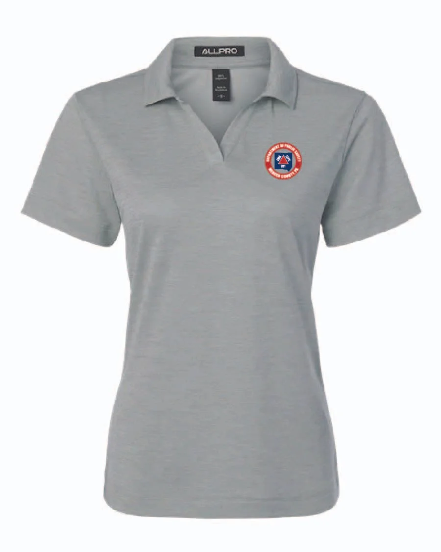 Silver AllPro Women's Pro-Lock Performance Mélange Polo #4HM00L