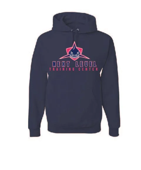 J. Navy Jerzees NuBlend Hooded Sweatshirt #996M, D1