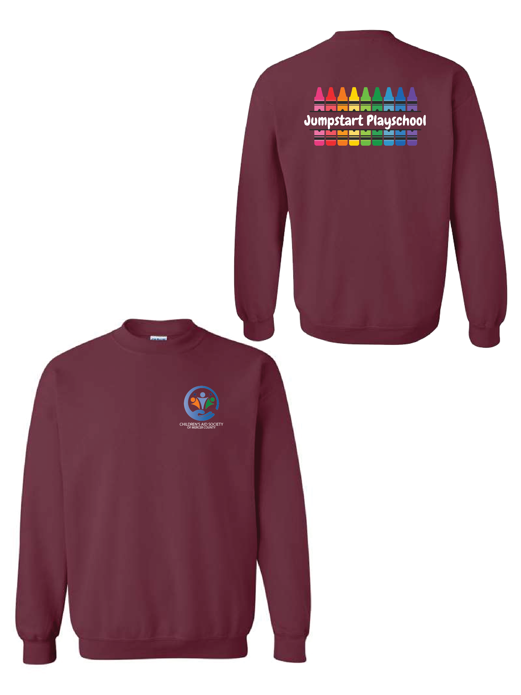 Maroon Gildan Heavy Blend Crewneck Sweatshirt #18000