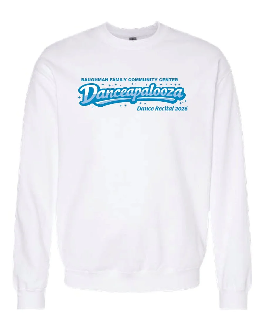 White Gildan Softstyle Midweight Crewneck Sweatshirt #SF000