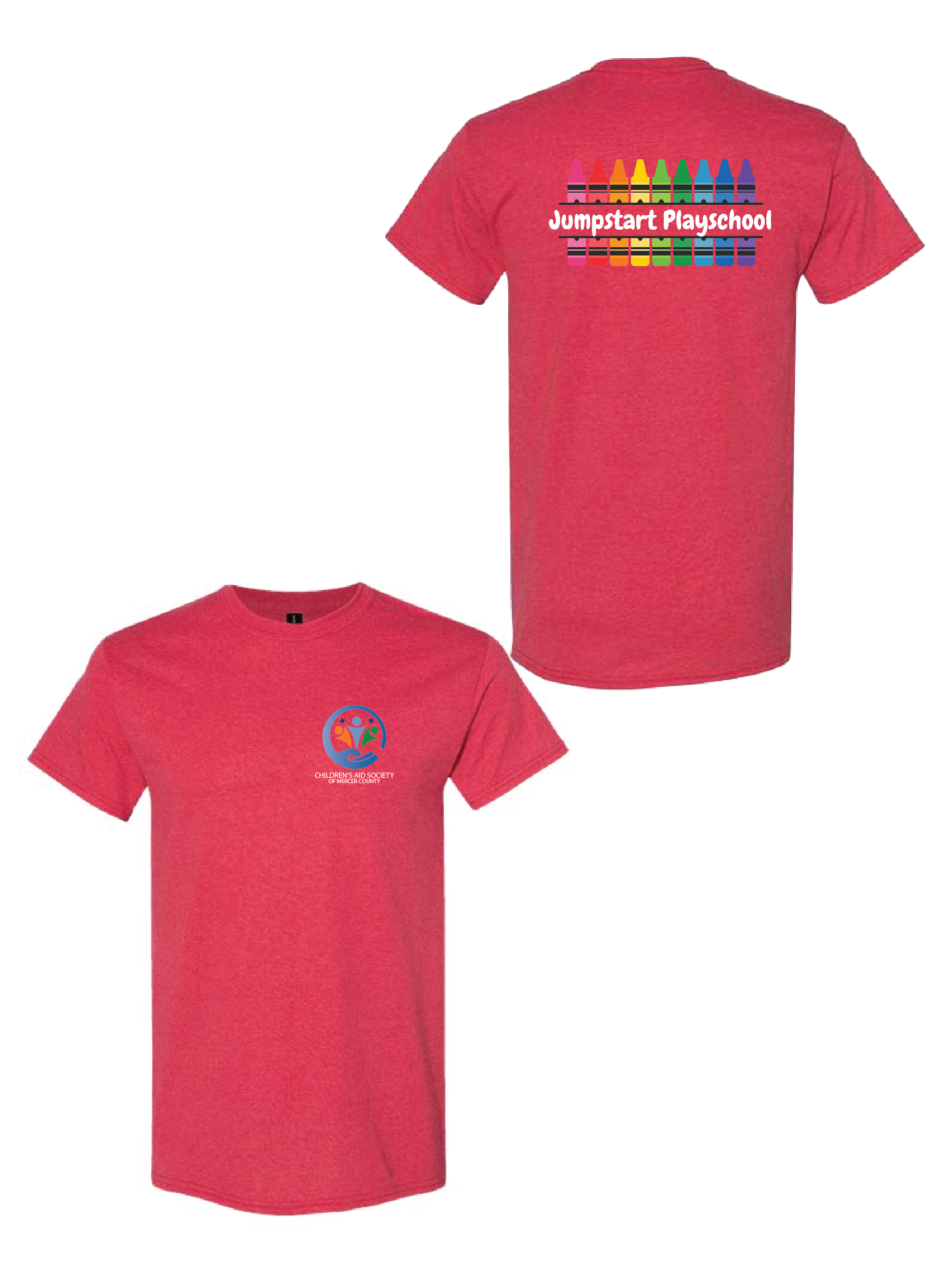 Heather Red Gildan Heavy Cotton T-Shirt #5000