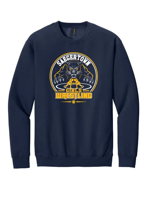 Navy Gildan Unisex Softstyle Midweight Crewneck Sweatshirt #SF000, D1