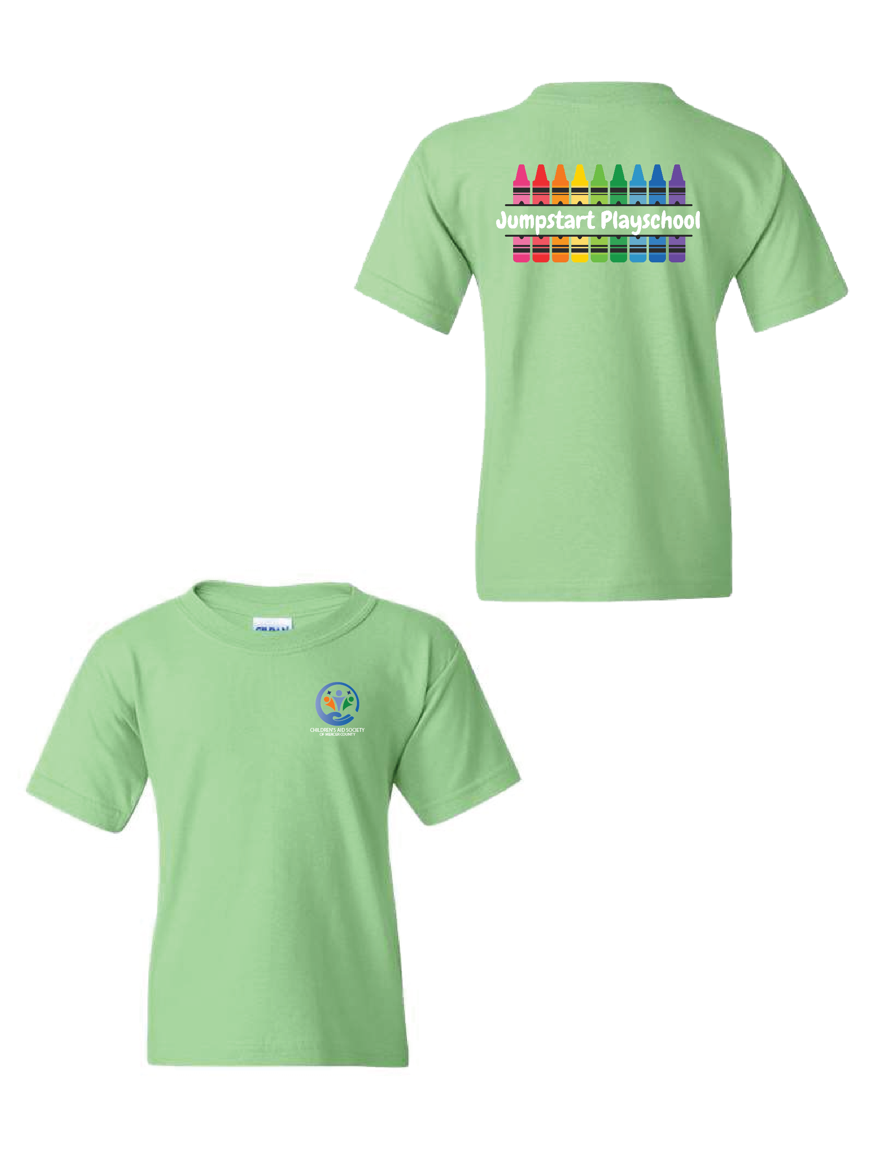 Mint Green Gildan Youth Heavy Cotton T-Shirt #5000B