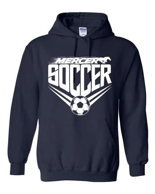 Navy Gildan Unisex Heavy Blend Hooded Sweatshirt #18500, D1