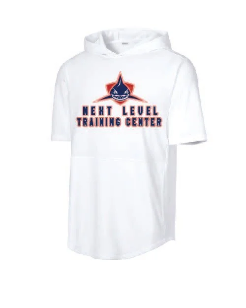 White Sport-Tek Club Short Sleeve Hoodie #ST445, D2