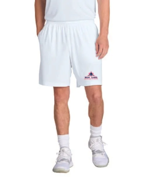 White Sport-Tek Posicharge Competitor 7" Pocket Shorts #ST349P, D1