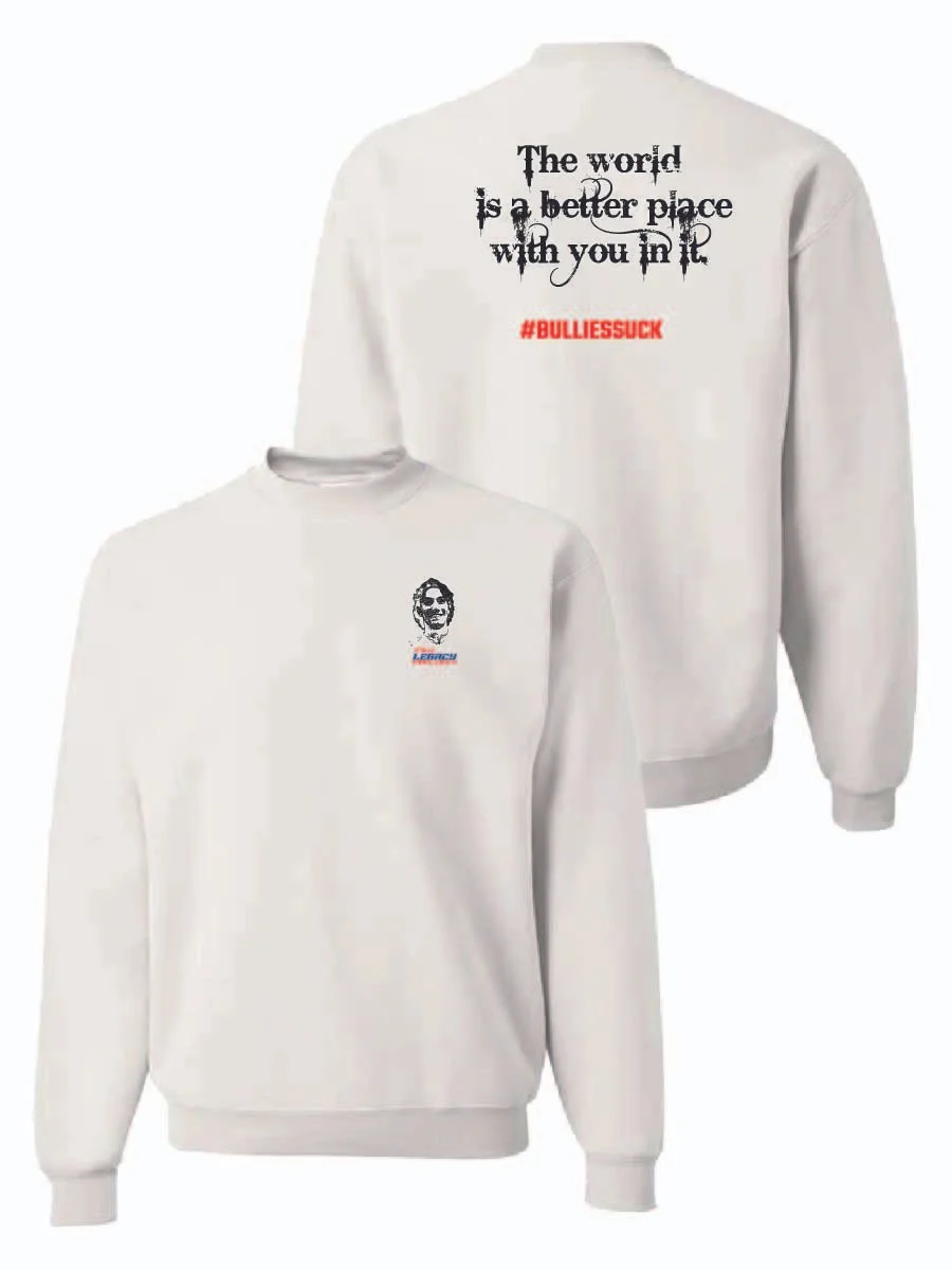 Jerzees NuBlend Crewneck Sweatshirt #562MR-BR, World is Better