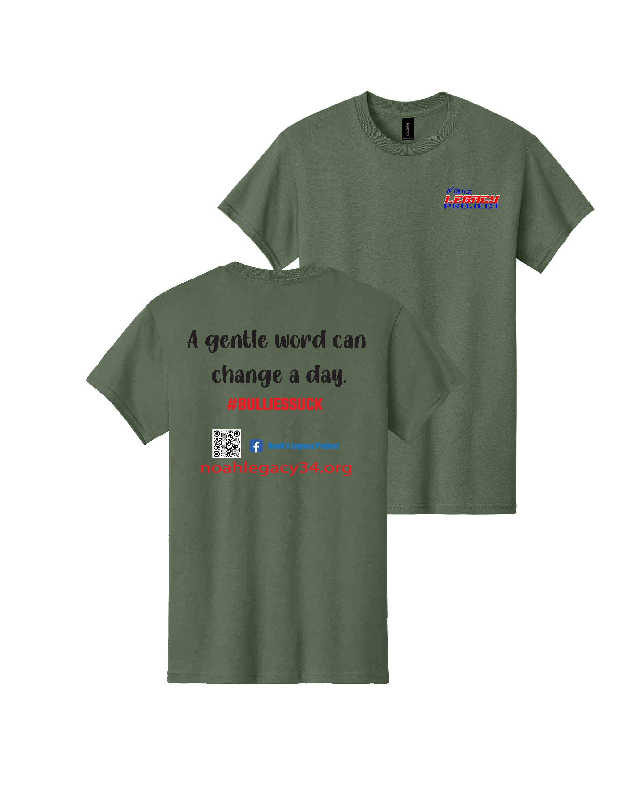 Gildan Heavy Cotton 100% Cotton T-Shirt #5000-B, A Gentle Word